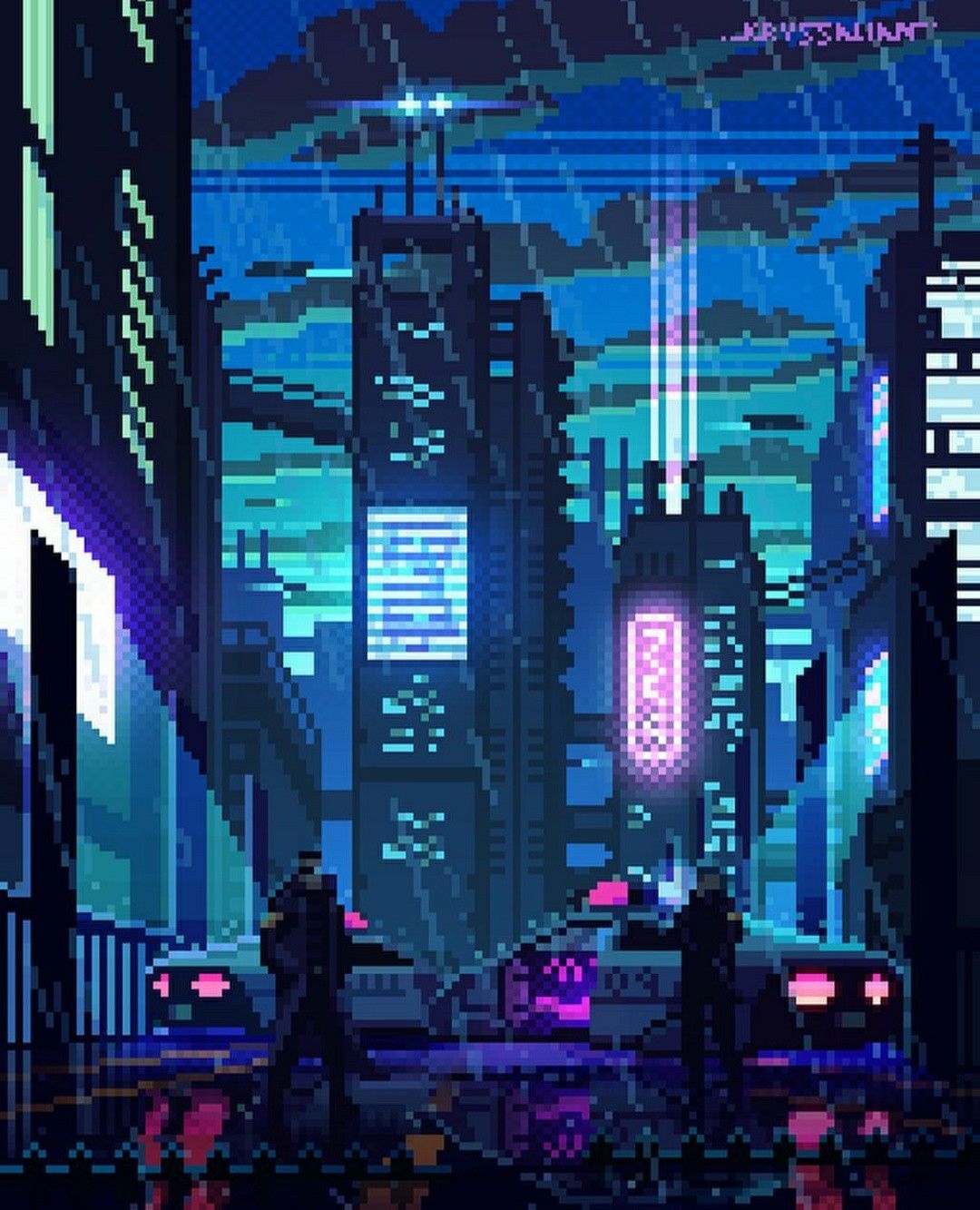 cyberpunk pixel Wallpapers