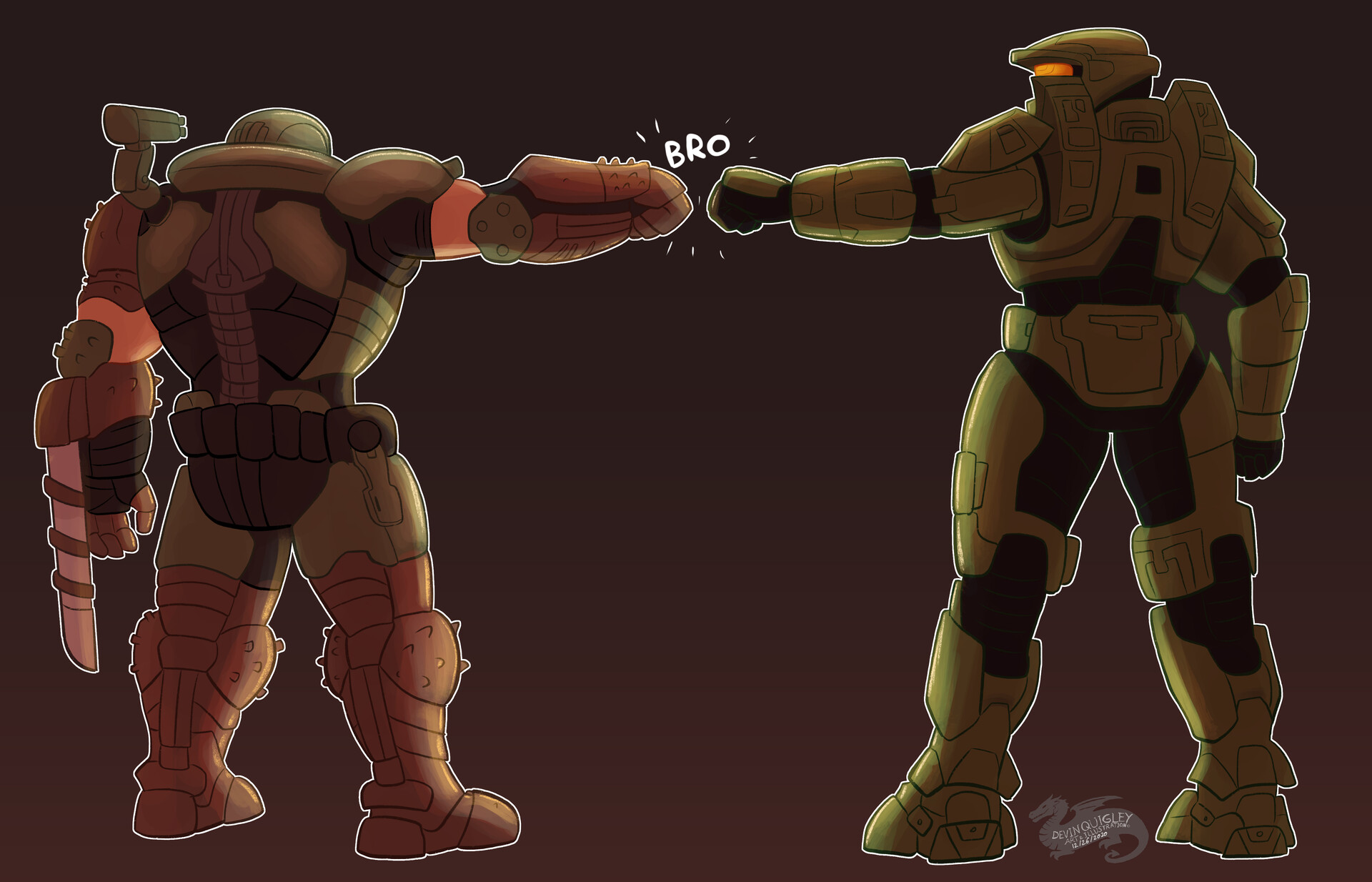 Doomguy vs Master Chief Wallpapers