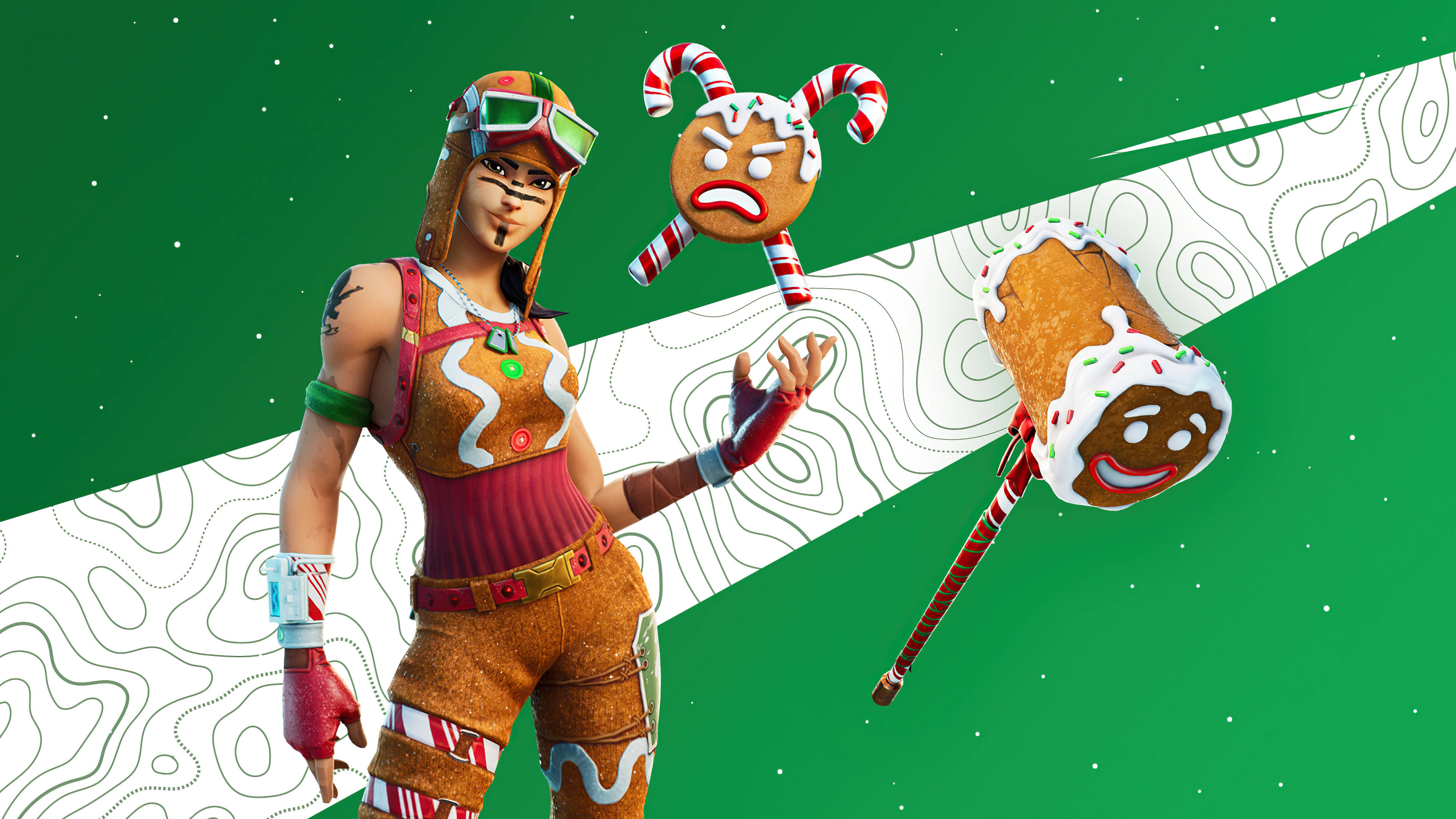 Gingerbread Raider Skin Outfit Wallpapers