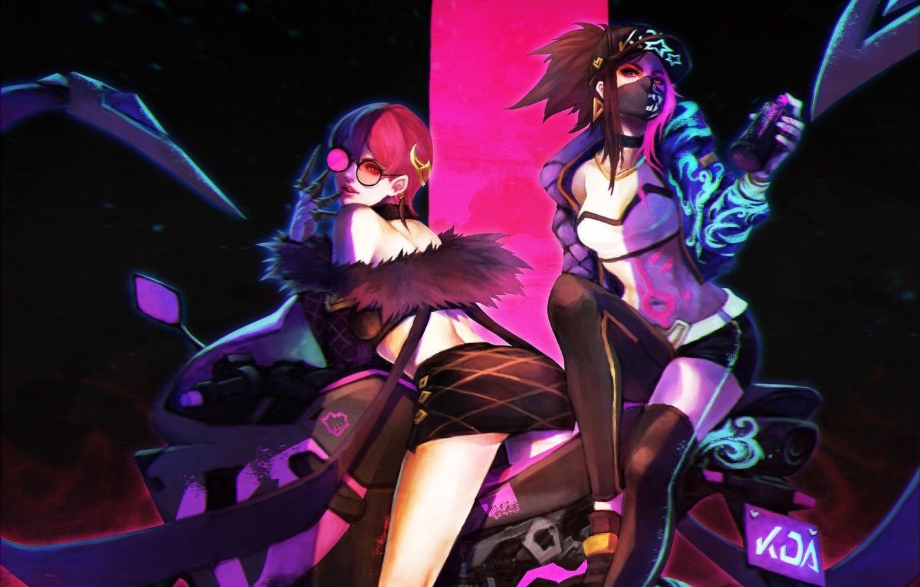 K/DA Evelynn Driving LoL 5K Wallpapers