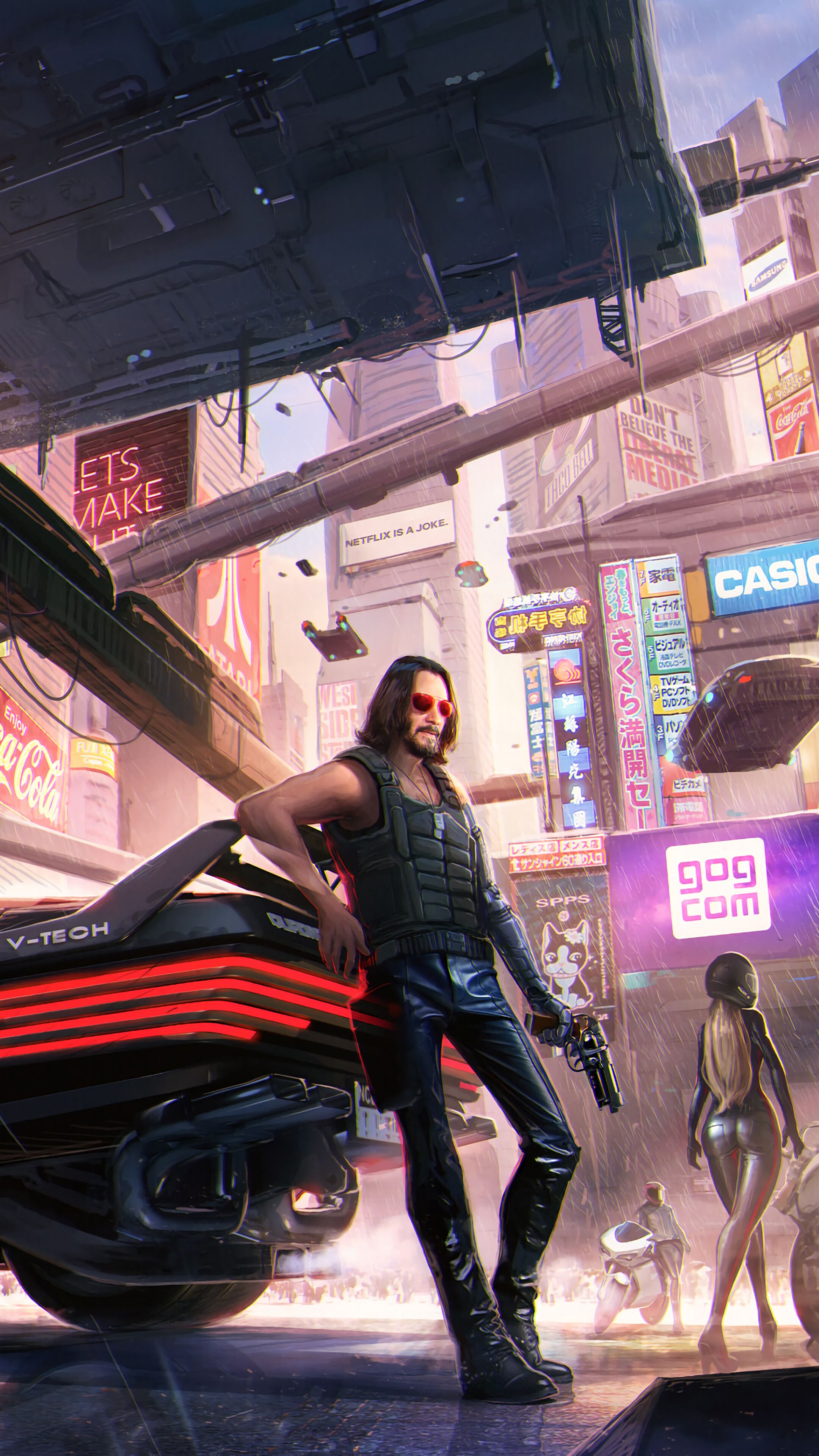 Keanu Reeves as Johnny Silverhand Cyberpunk 2077 Wallpapers