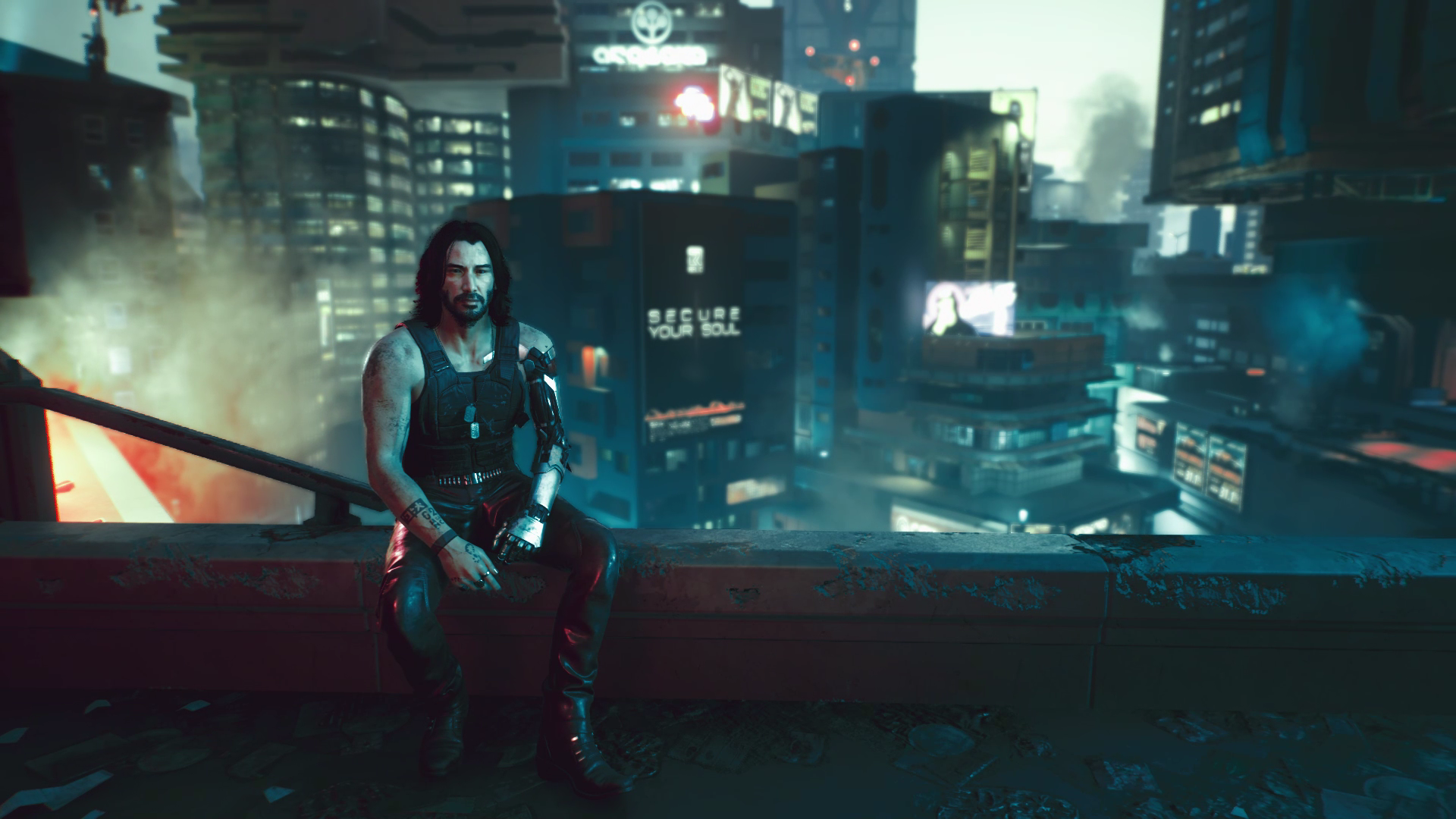 Keanu Reeves as Johnny Silverhand Cyberpunk 2077 Wallpapers