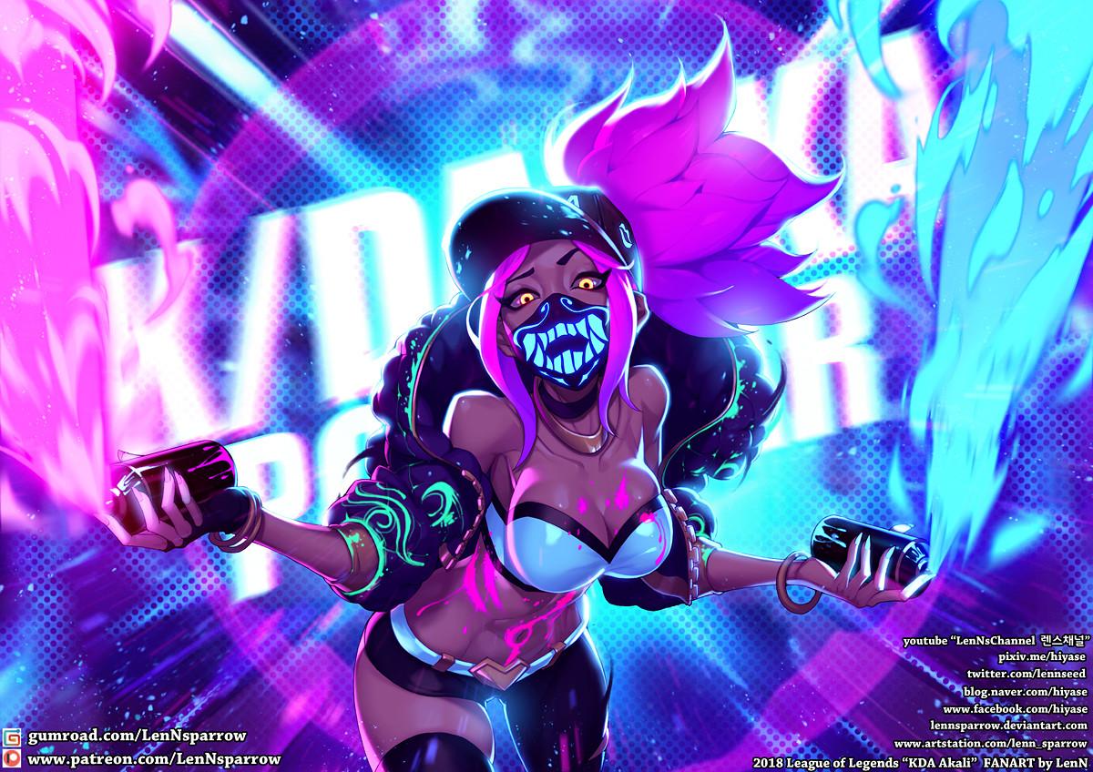 League Of Legends  K/DA Group 8K Wallpapers