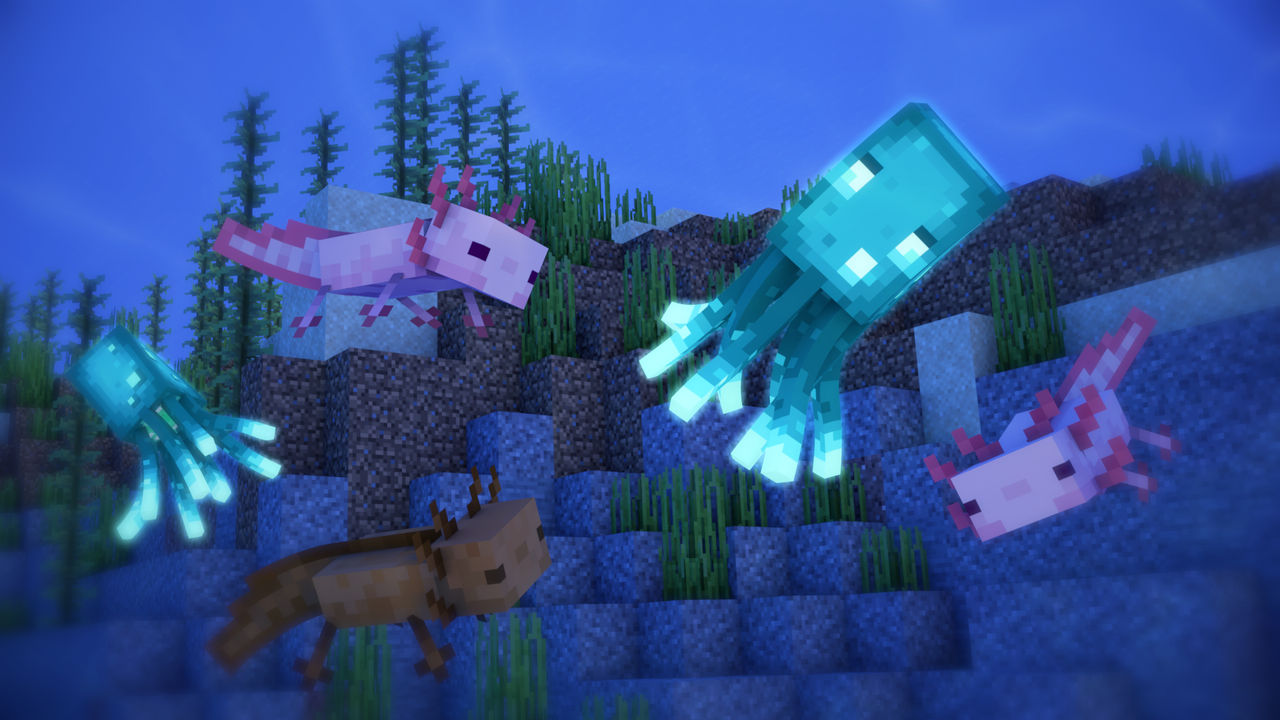 minecraft axolotl Wallpapers