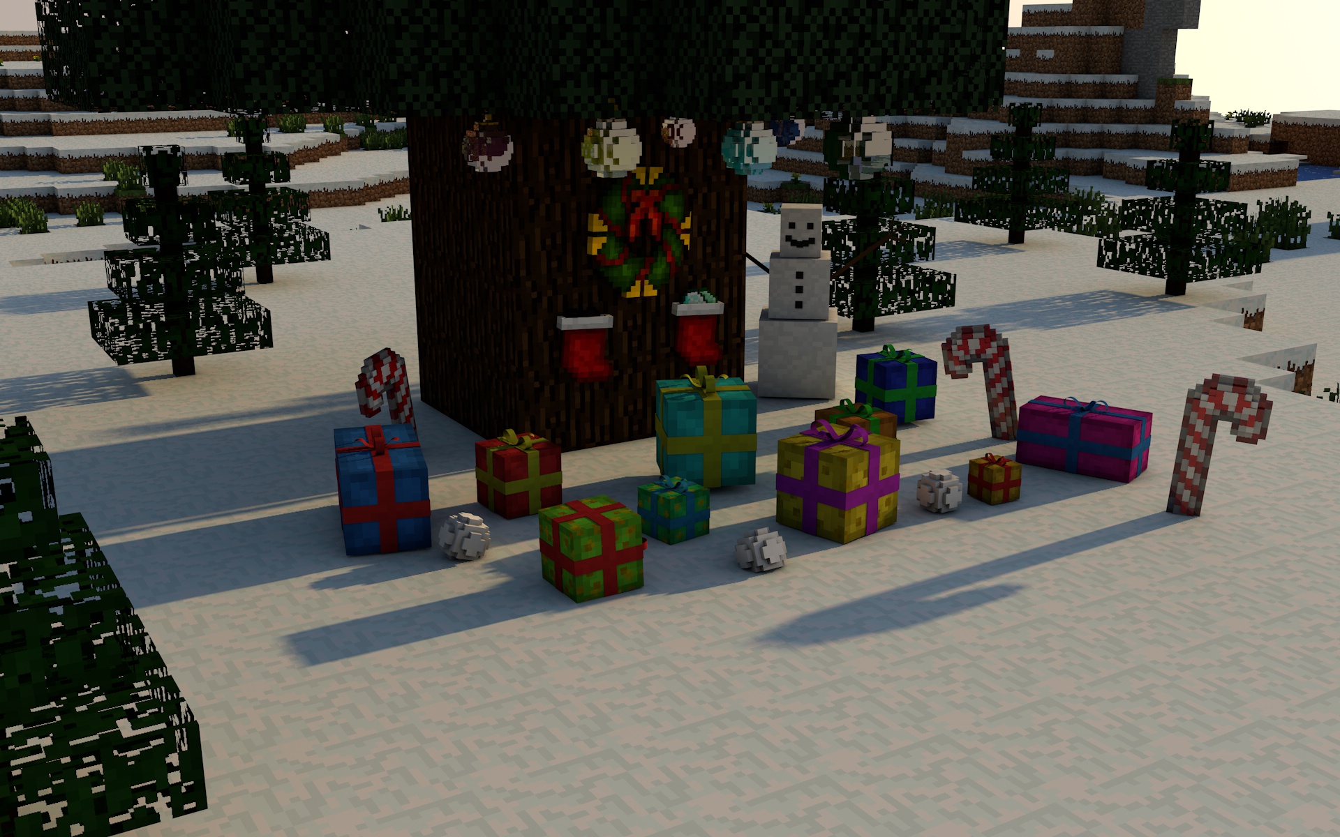 minecraft christmasWallpapers