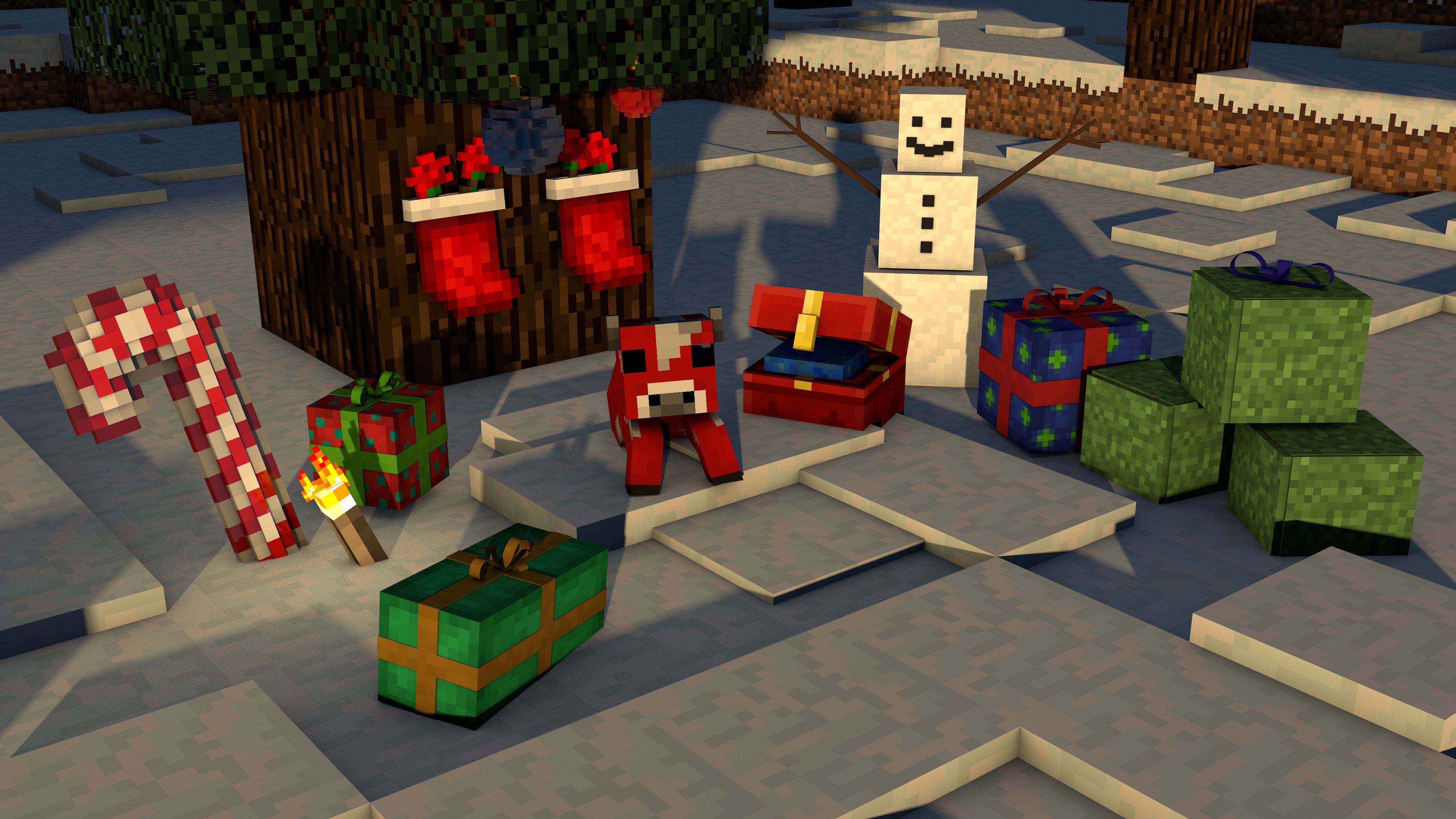 minecraft christmasWallpapers