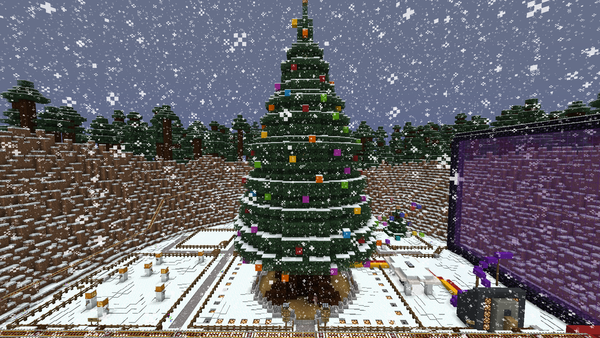 minecraft christmasWallpapers