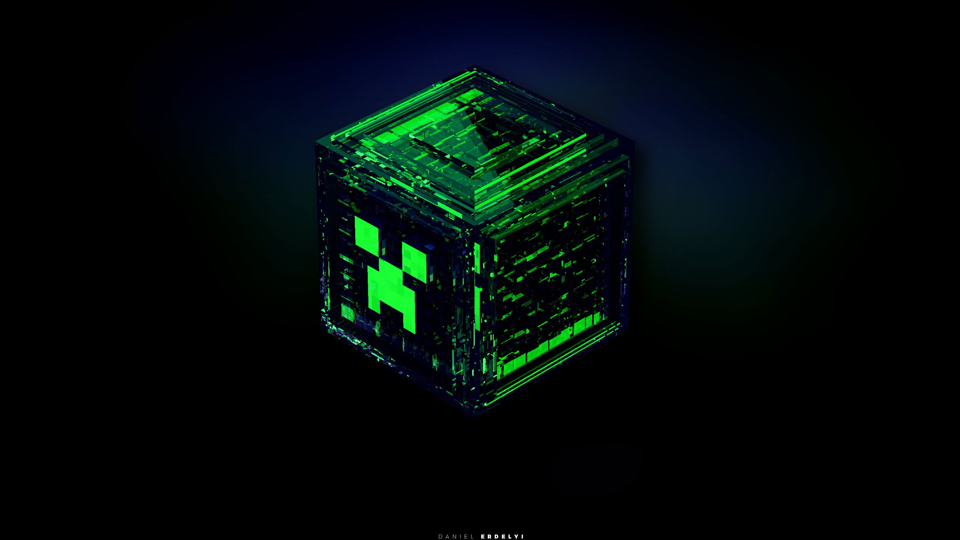 minecraft creeper background Wallpapers