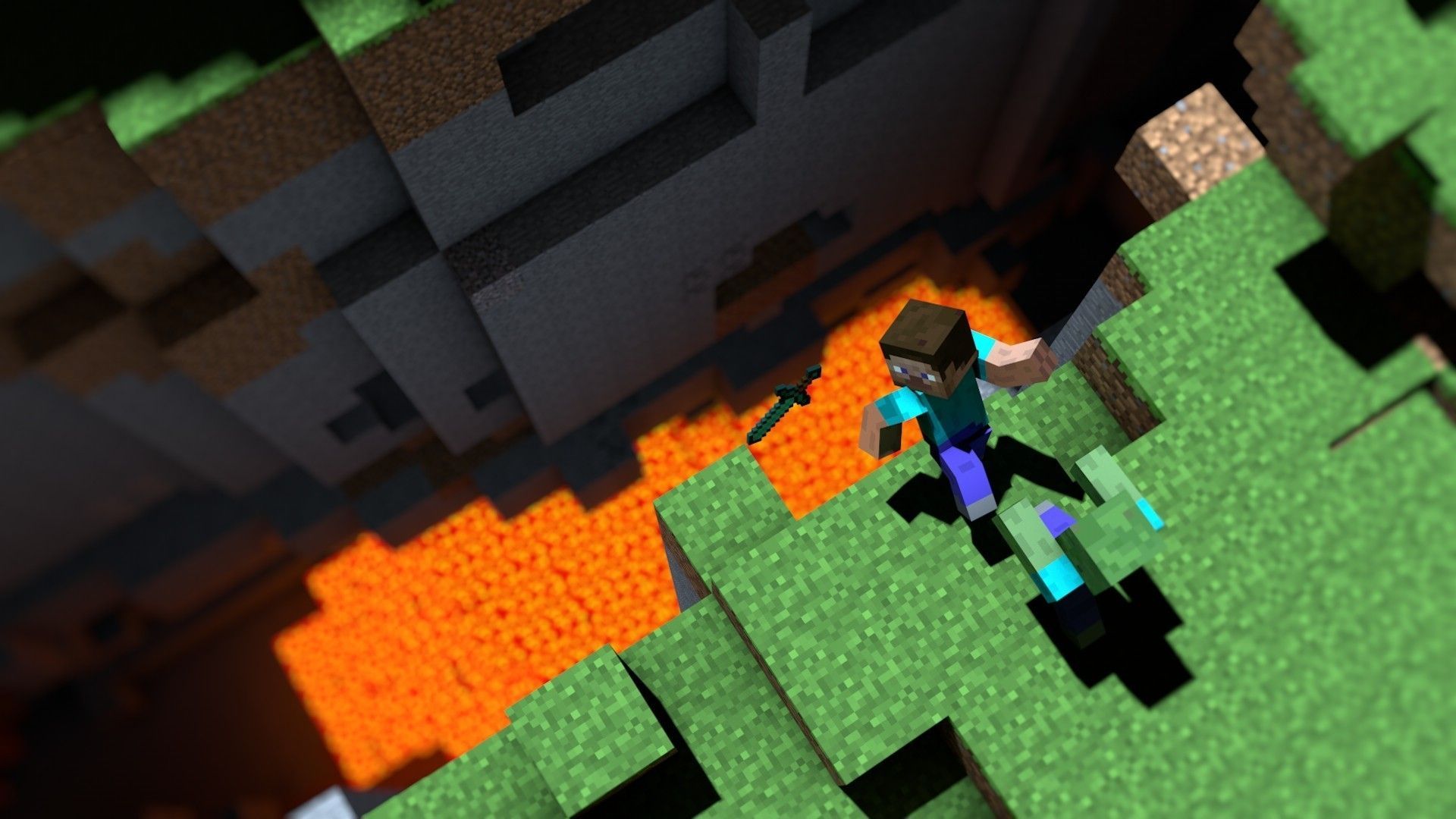 minecraft lava creeperWallpapers