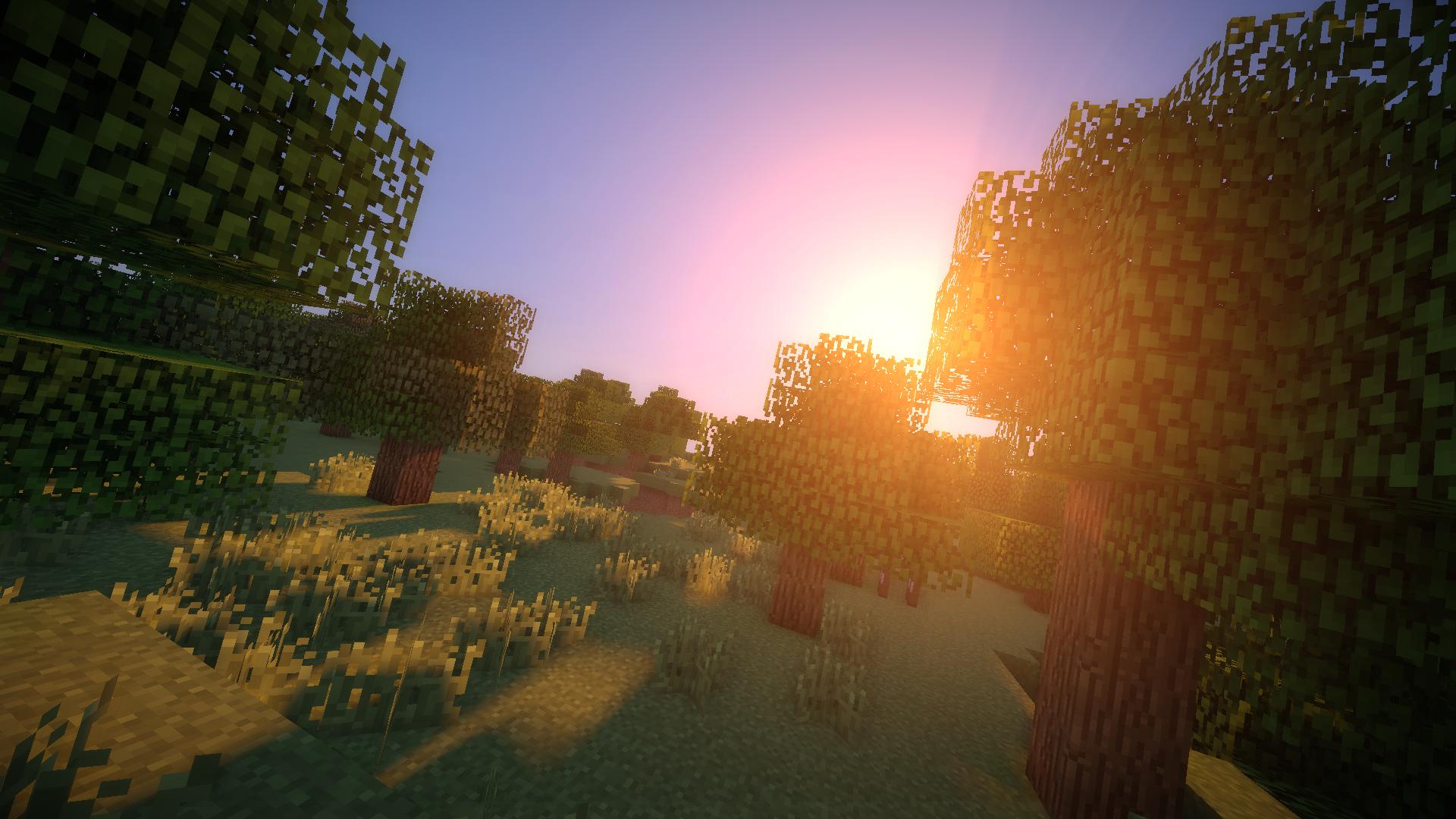 minecraft shaders Wallpapers