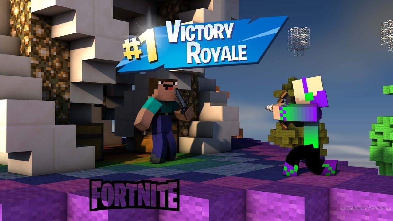 minecraft vs fortnite Wallpapers