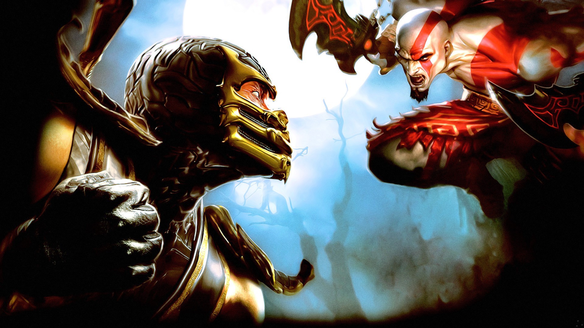 mortal kombat god of war Wallpapers