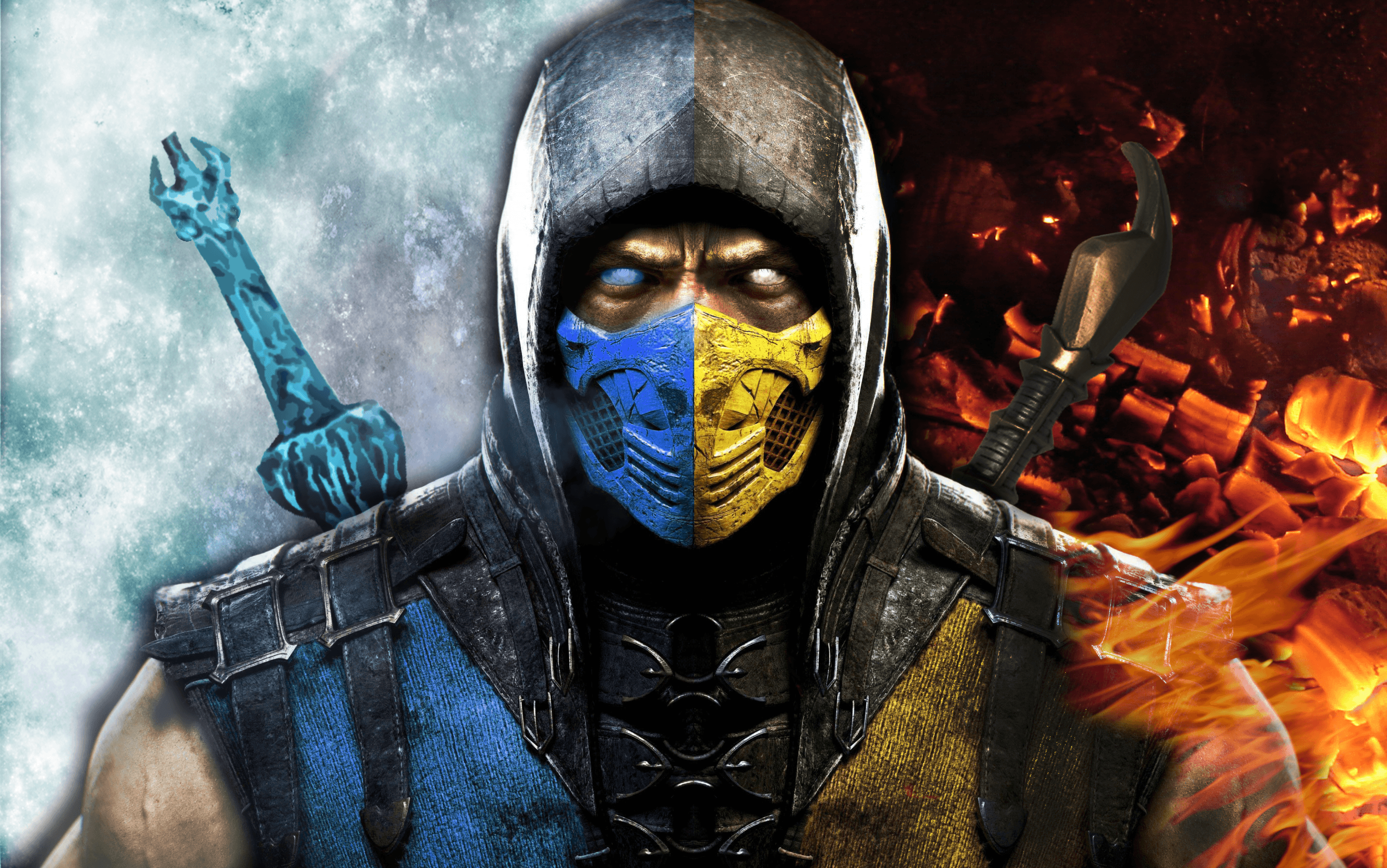 mortal kombat scorpion vs sub zero  Wallpapers