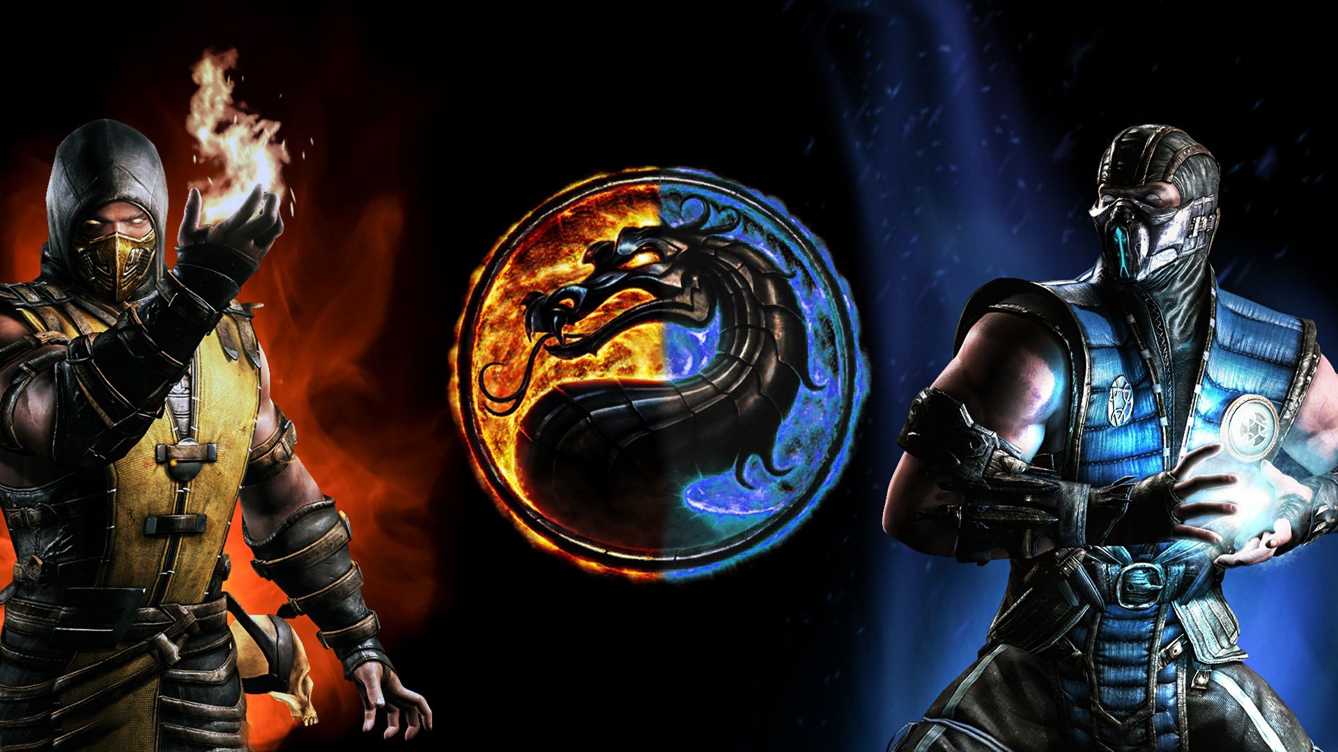 mortal kombat scorpion vs sub zero  Wallpapers