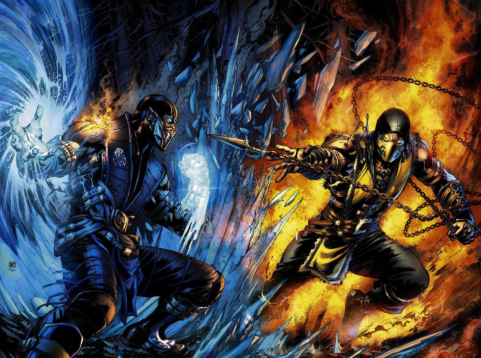 mortal kombat scorpion vs sub zero  Wallpapers