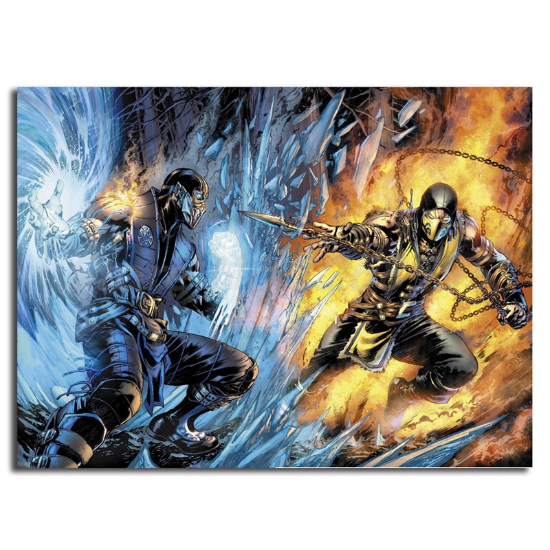 mortal kombat scorpion vs sub zero  Wallpapers