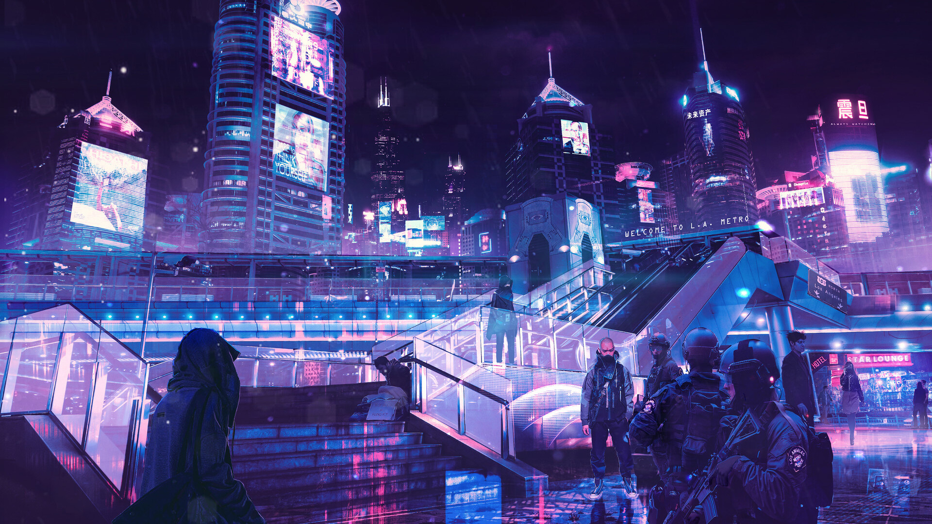 Neon Welcome To Night City Cyberpunk 2077 Wallpapers