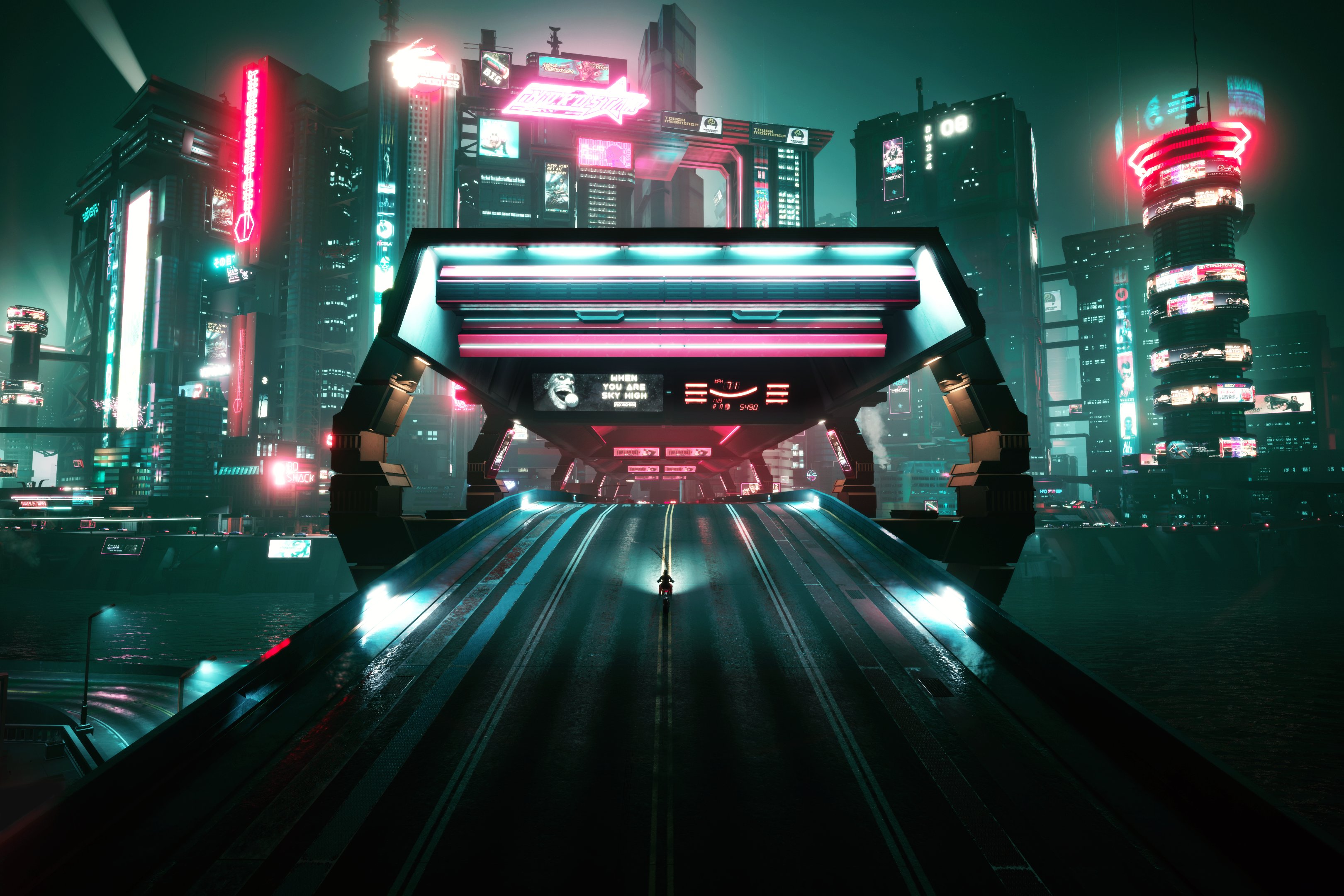 Neon Welcome To Night City Cyberpunk 2077 Wallpapers