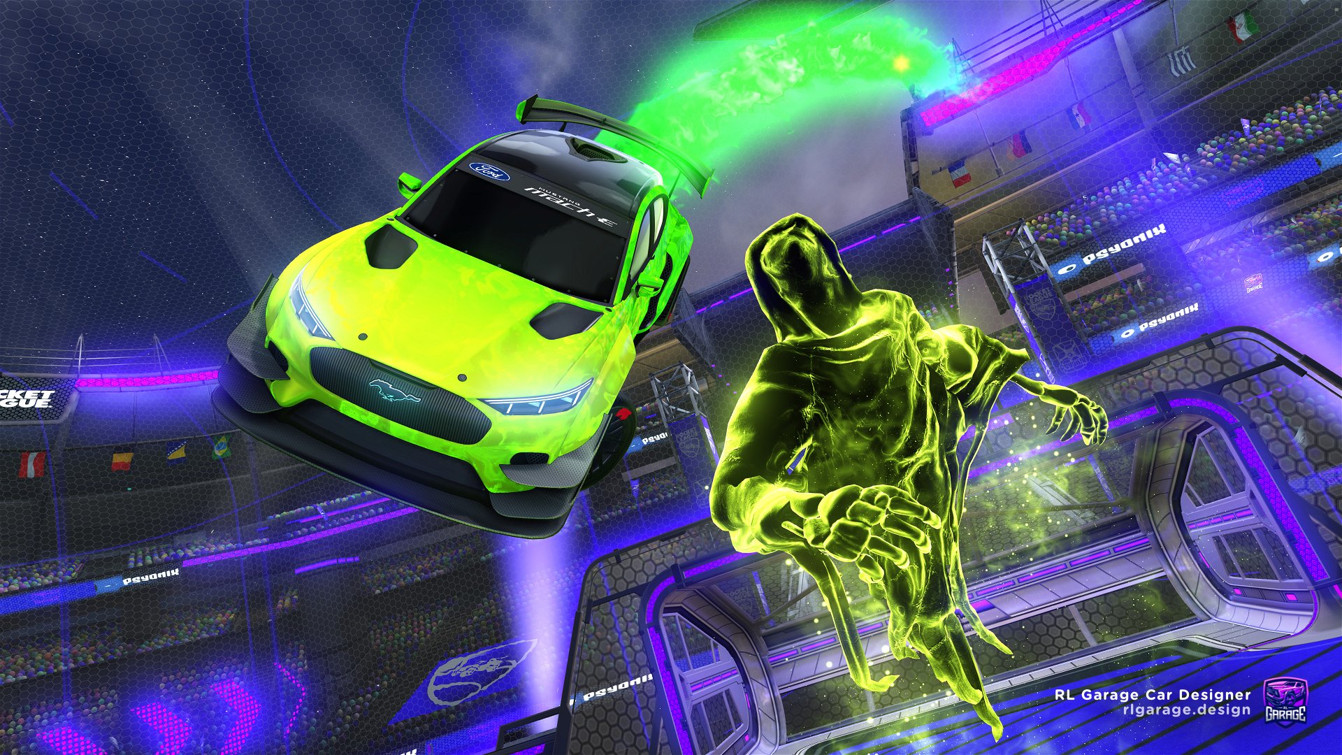 Rocket League Green Car Wallpapers