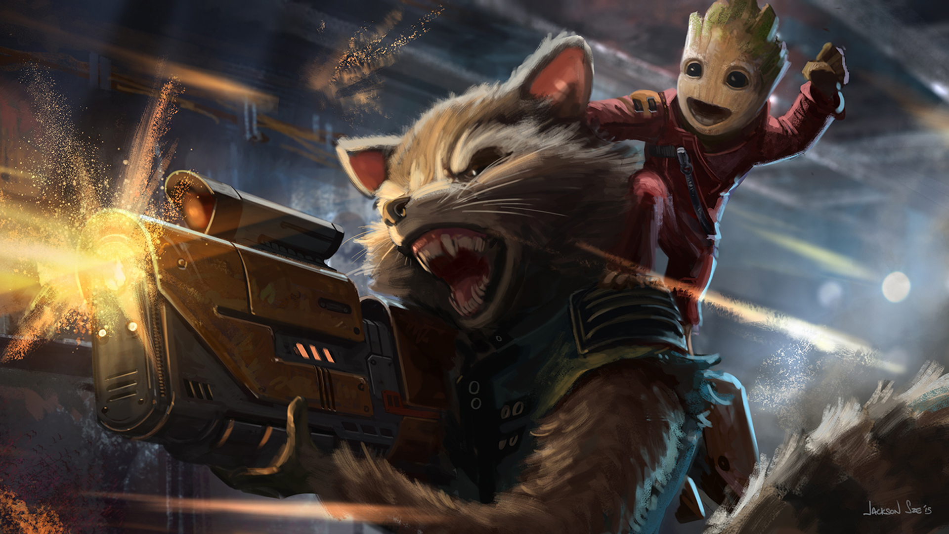 Rocket Raccoon Guardians Of The Galaxy Gaming Wallpapers