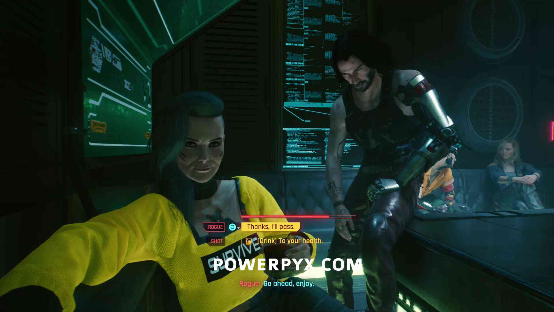 Rogue and Johnny Silverhand Cyberpunk 2077 Wallpapers