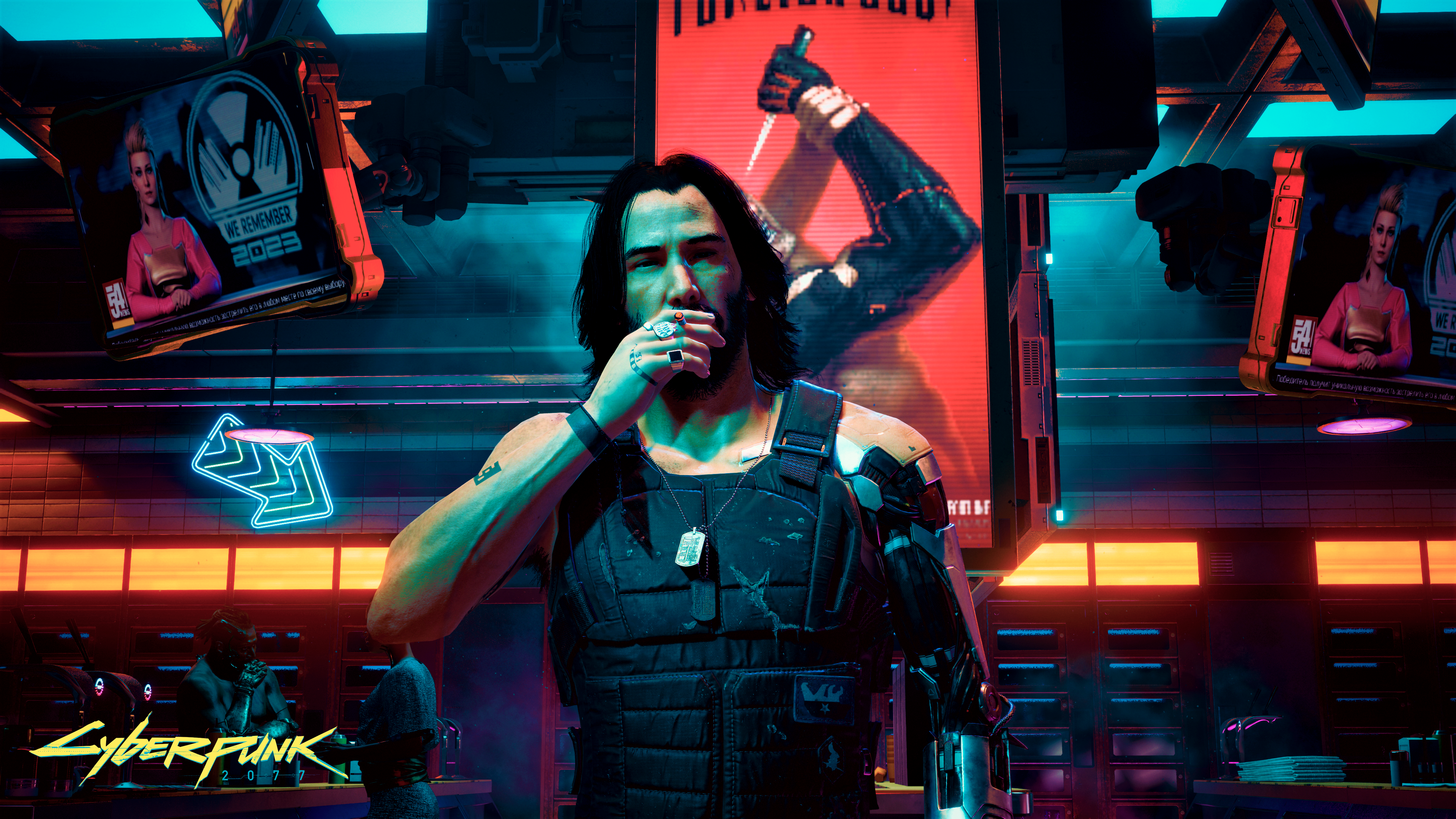 Rogue and Johnny Silverhand Cyberpunk 2077 Wallpapers