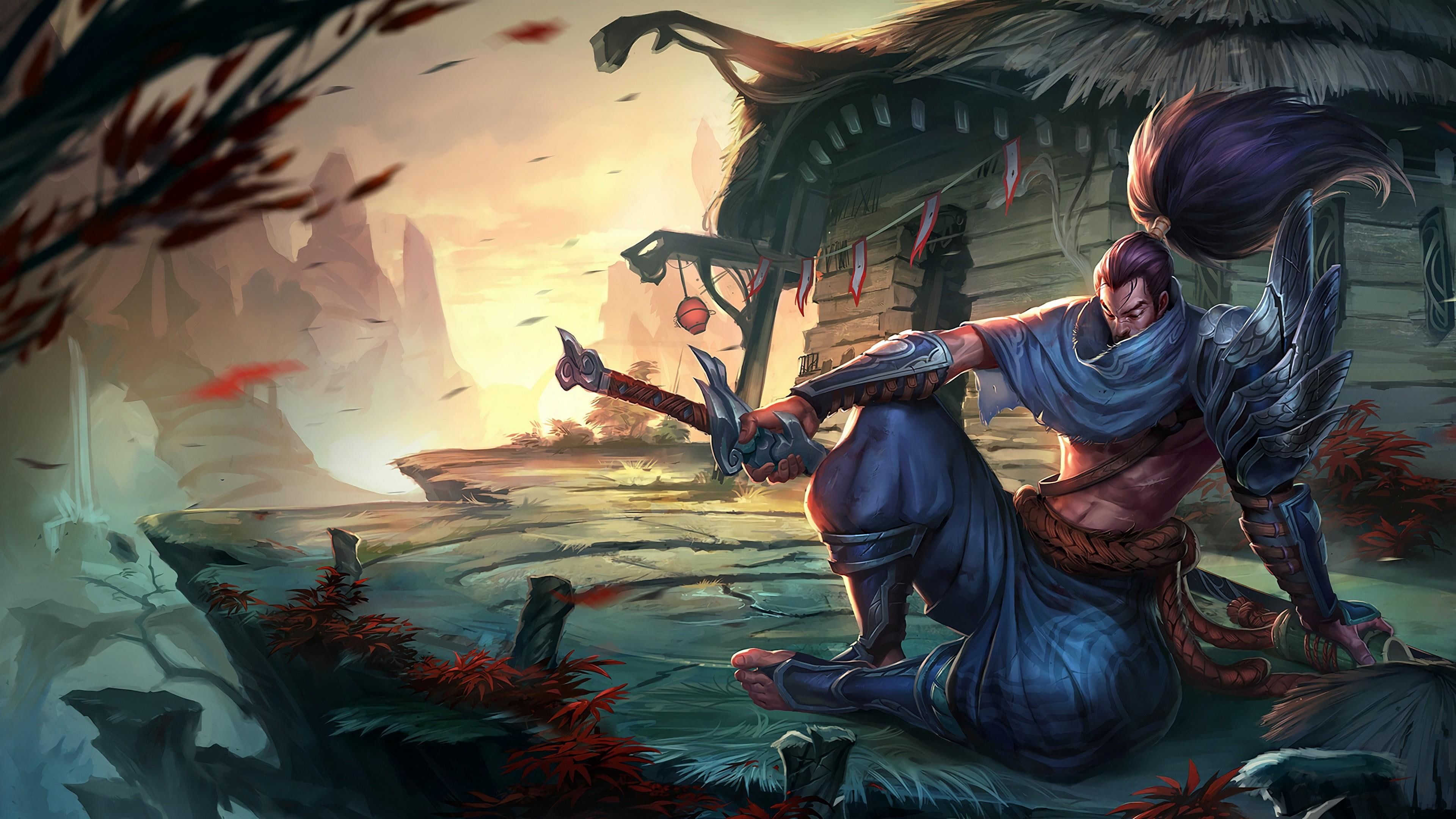 Samurai Yone League Of Legends 8K Wallpapers