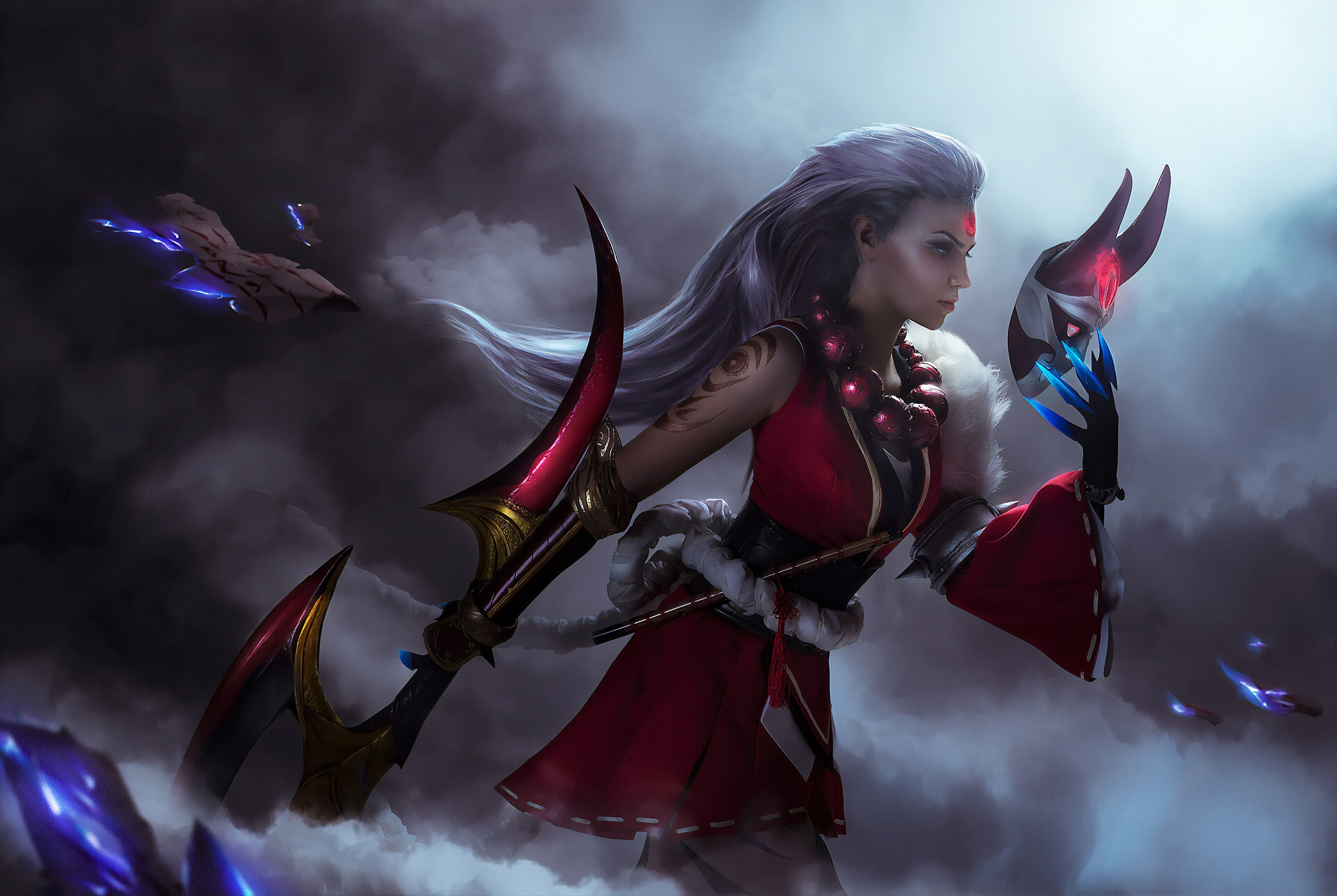 Warriro Diana League Of Legends Wallpapers