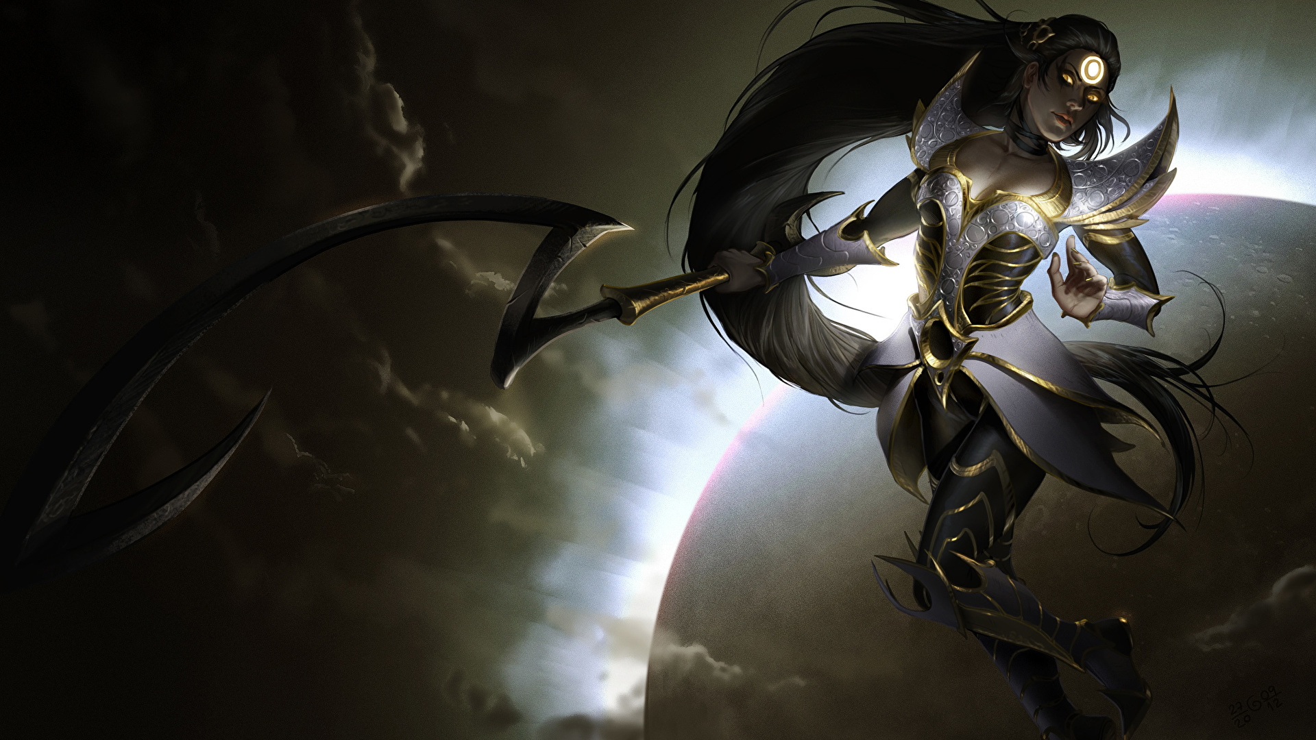 Warriro Diana League Of Legends Wallpapers