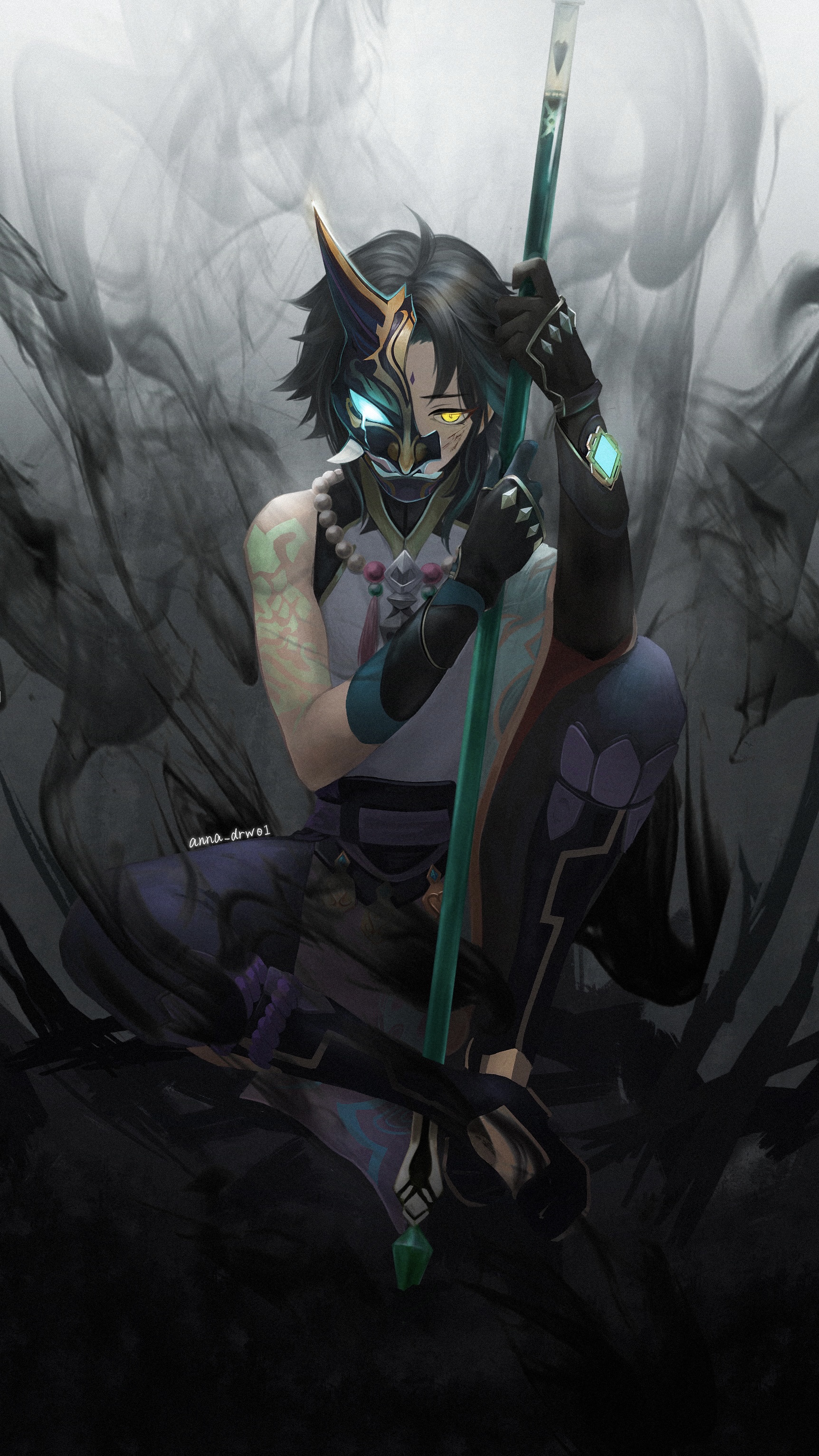 Xiao with Mask Genshin Impact Wallpapers