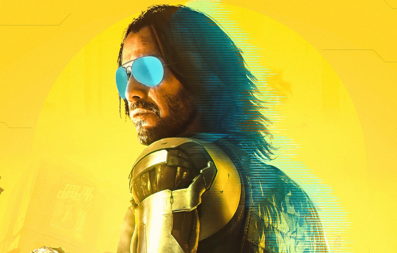 Yellow Background Cyberpunk 2077 Wallpapers