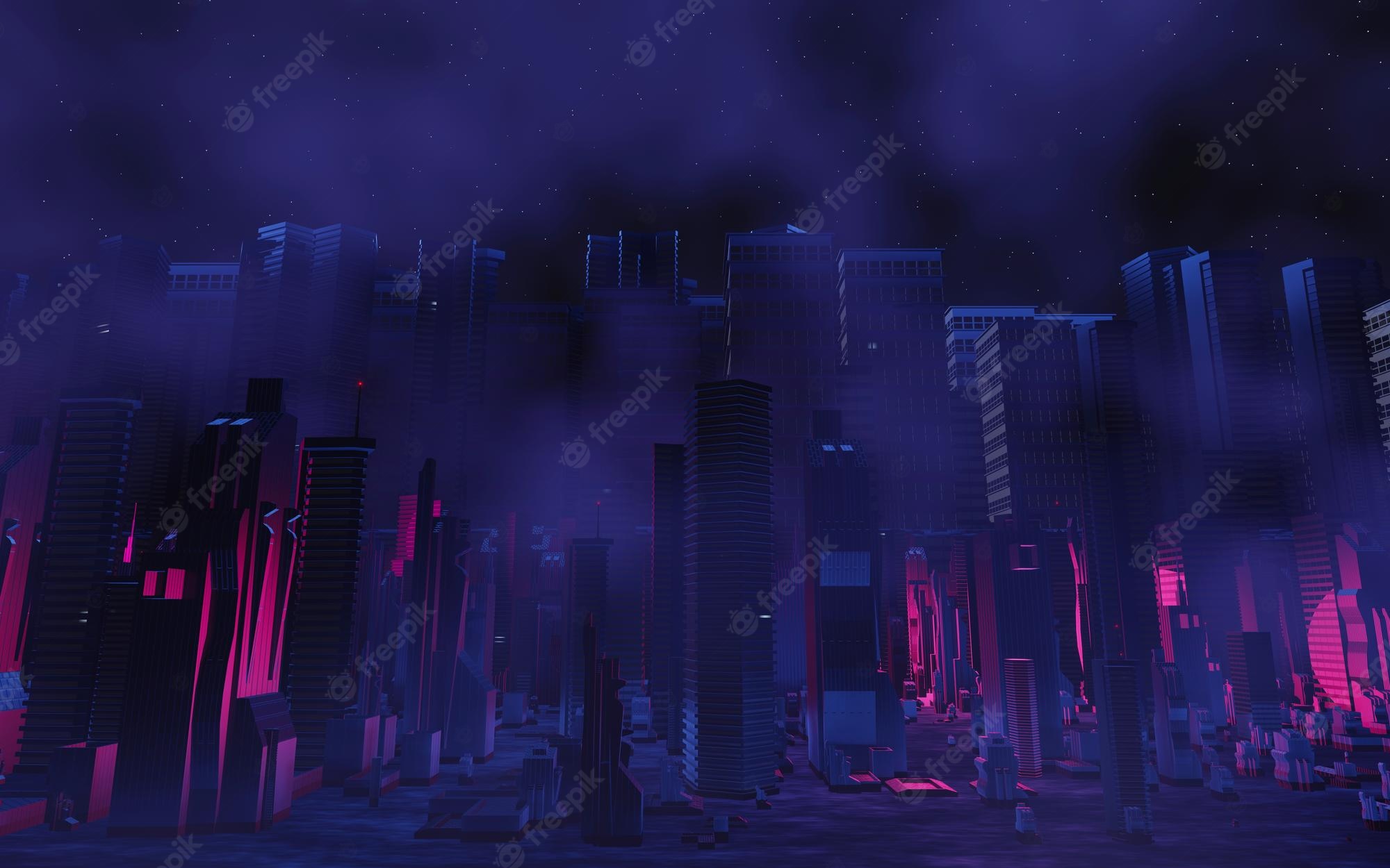 Cyber Dark City Art
 Wallpapers