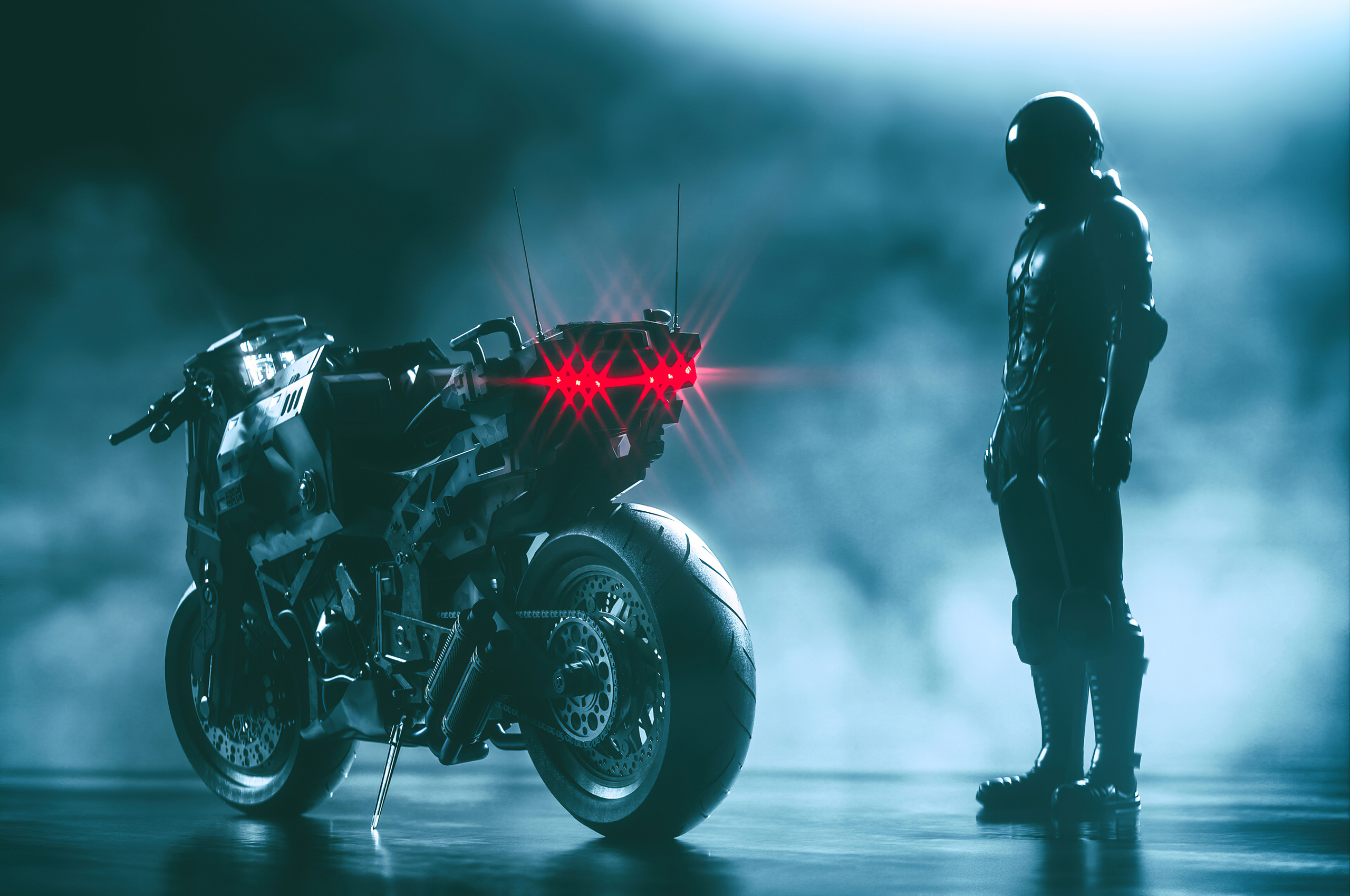 Cyberpunk Bike Runner
 Wallpapers