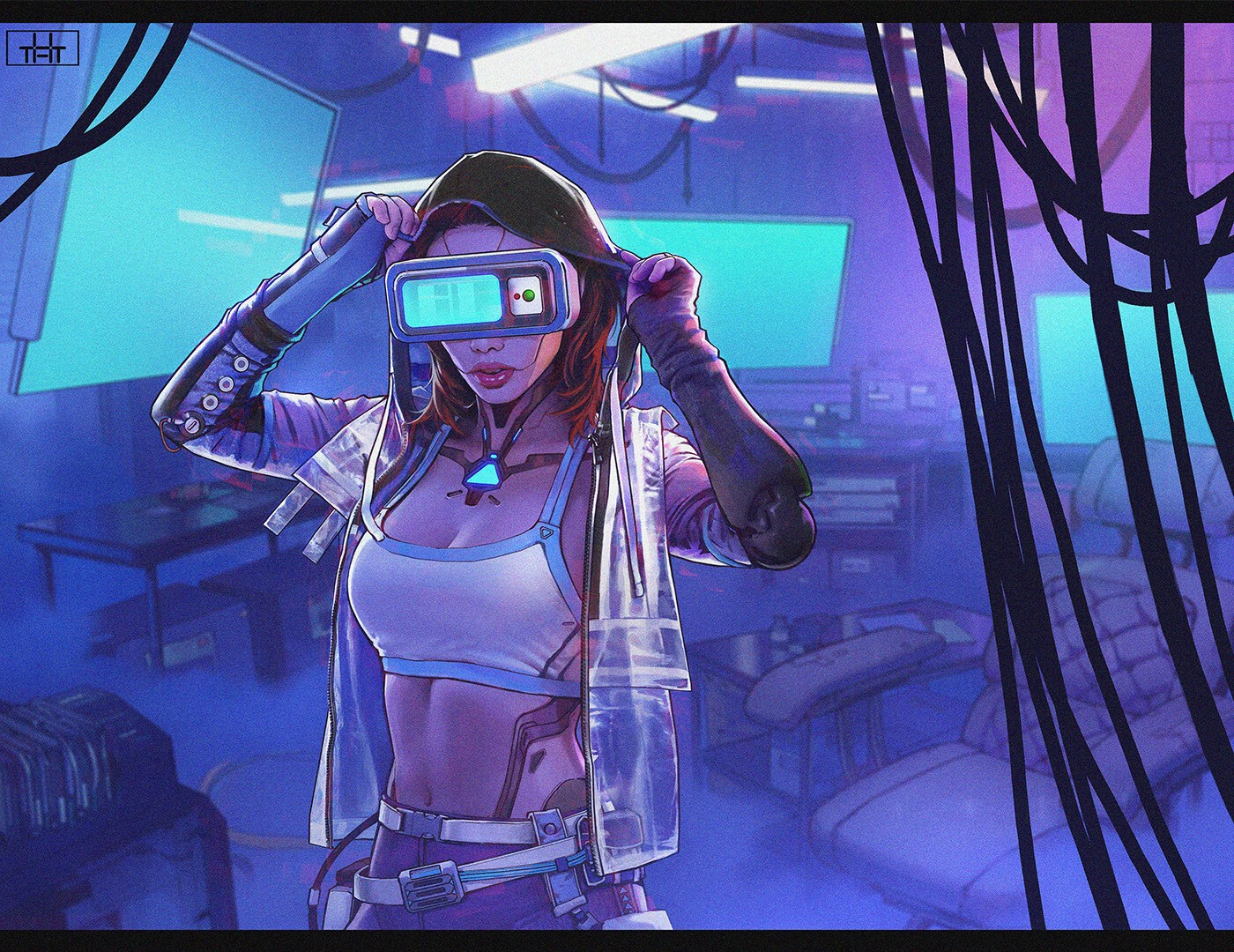 Cyberpunk Futuristic Vr Girl
 Wallpapers