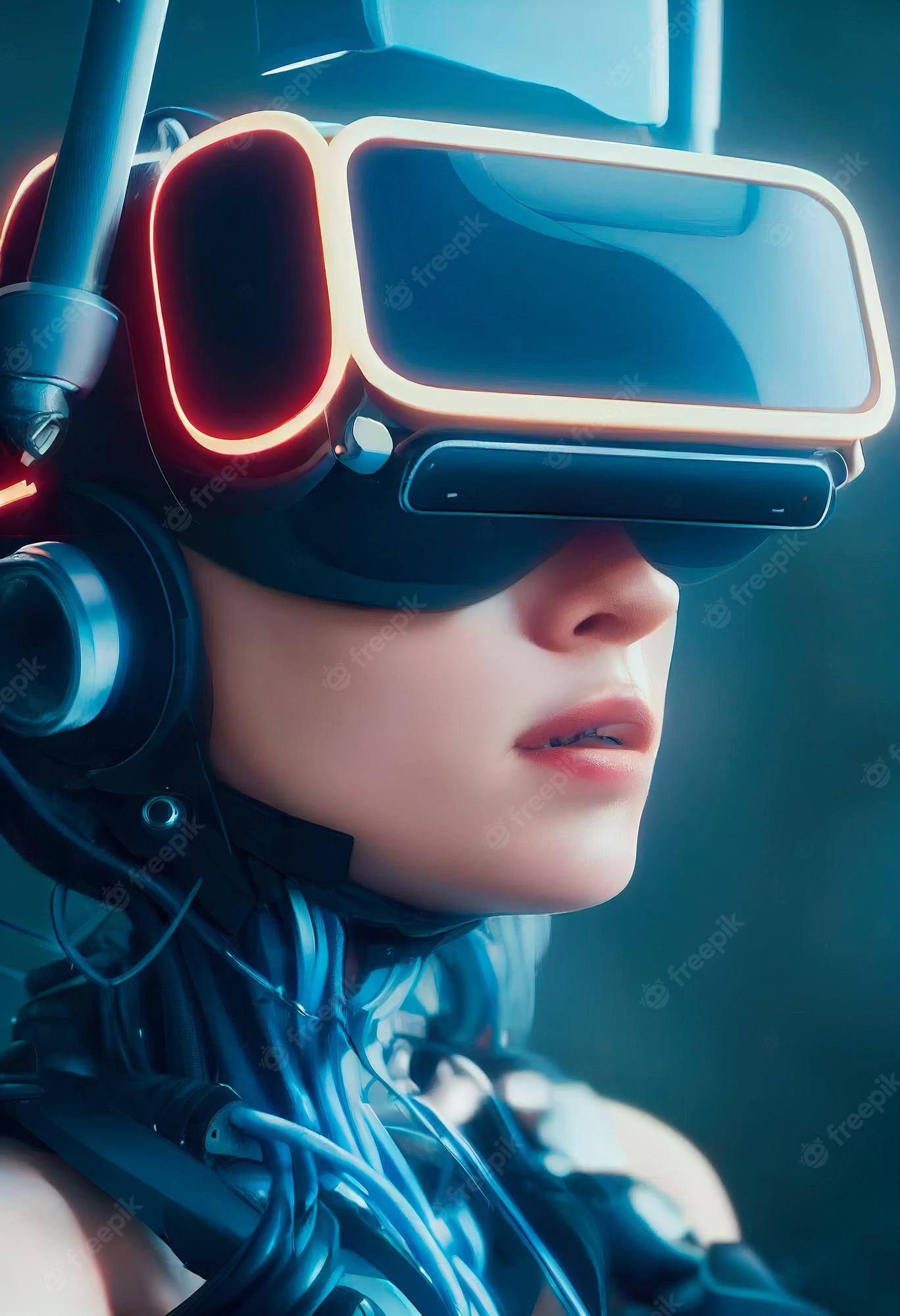 Cyberpunk Futuristic Vr Girl
 Wallpapers