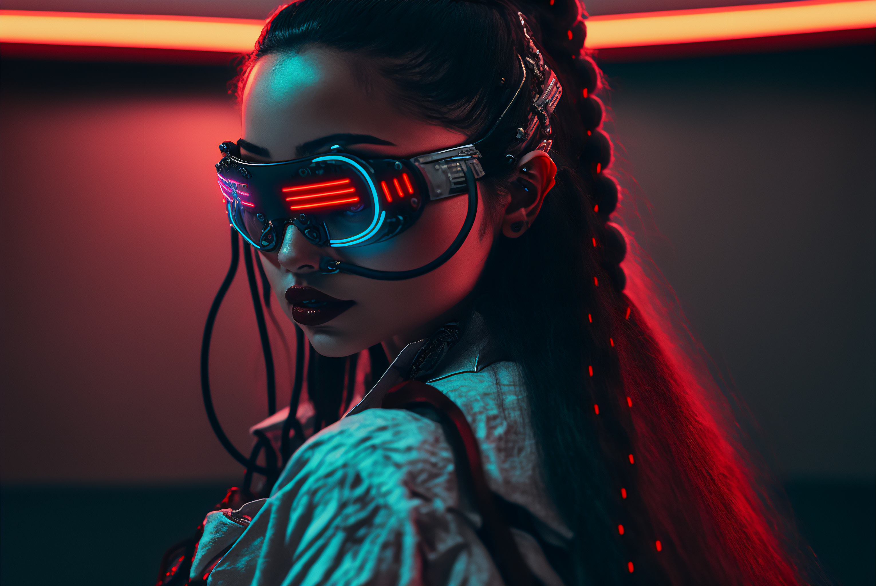 Cyberpunk Futuristic Vr Girl
 Wallpapers
