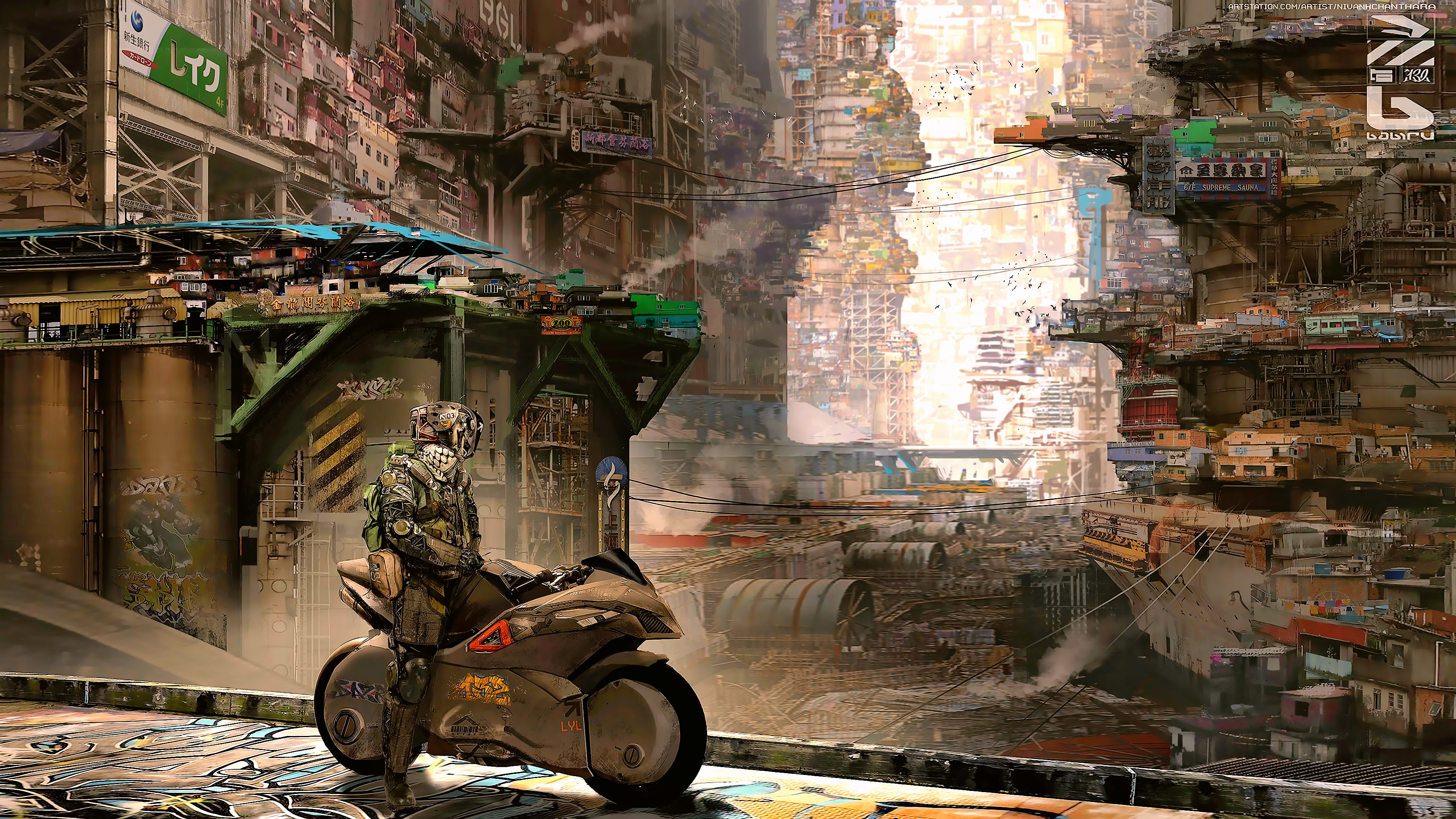 Cyberpunk Science Fiction Futuristic City And Police
 Wallpapers