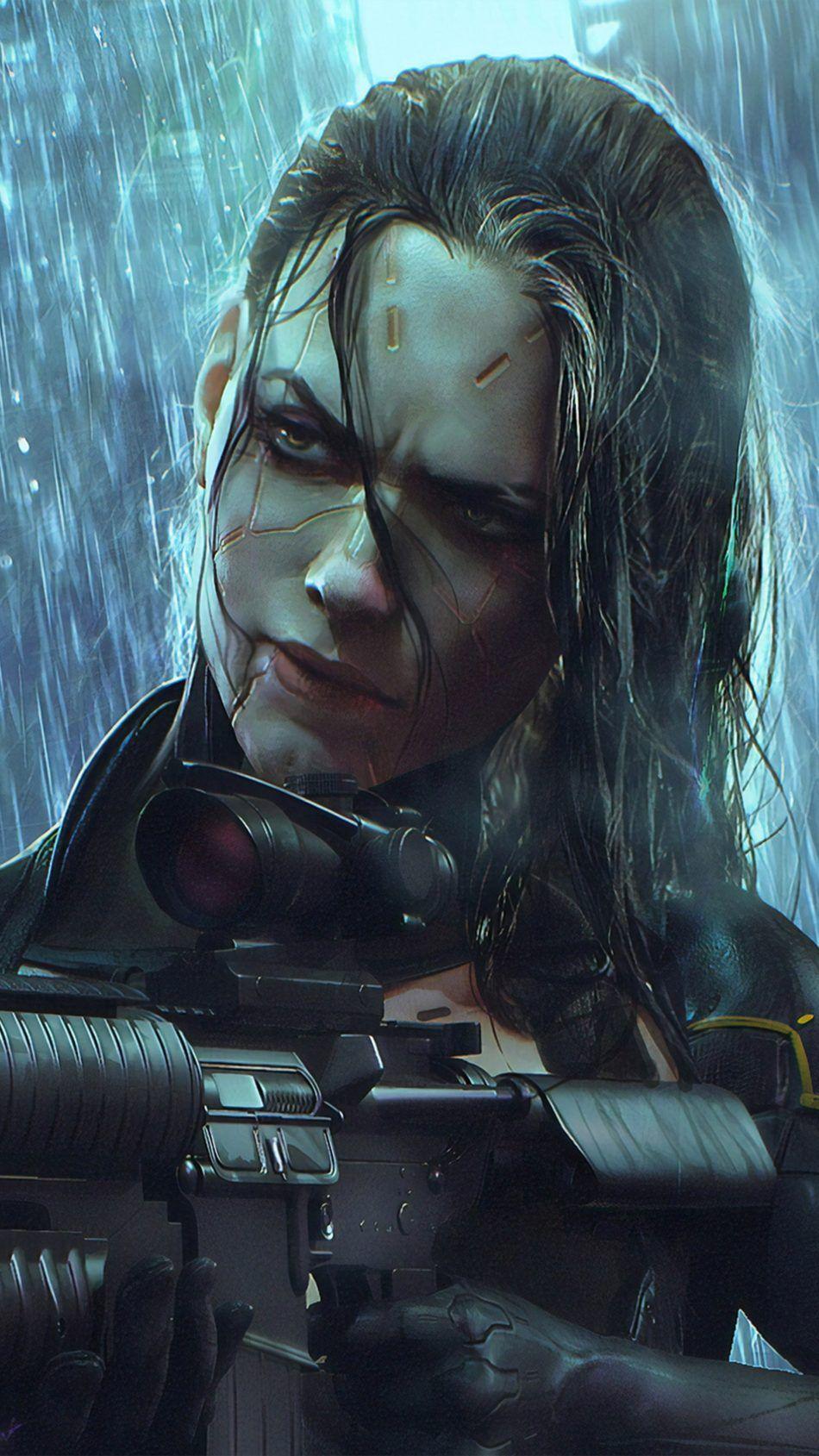 Cyberpunk Woman Warrior
 Wallpapers