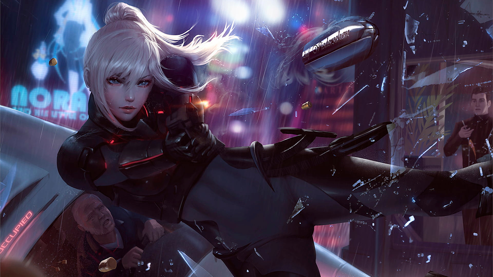 Cyberpunk Woman Warrior
 Wallpapers