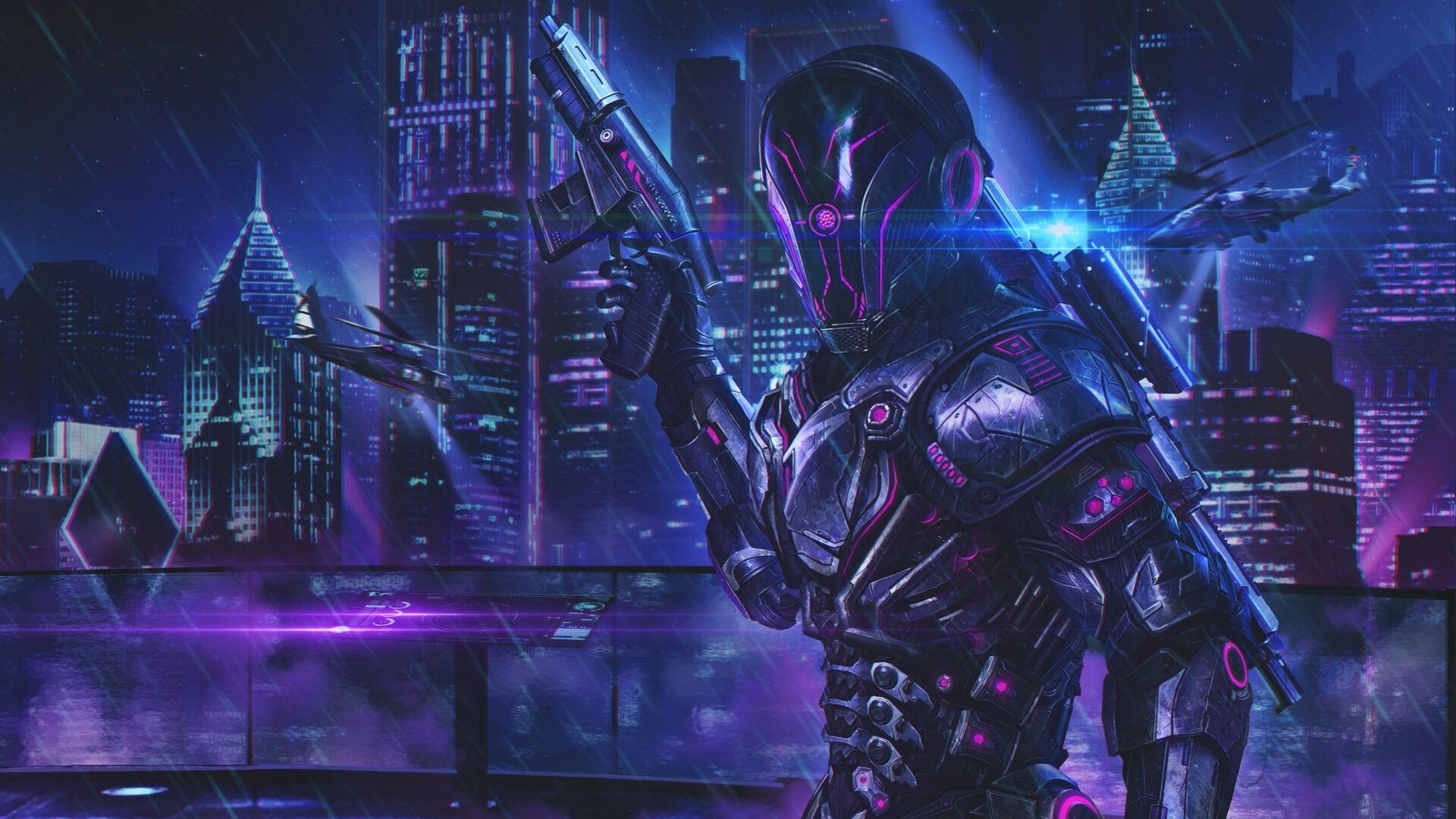 Cyborg With Sword Cyberpunk
 Wallpapers