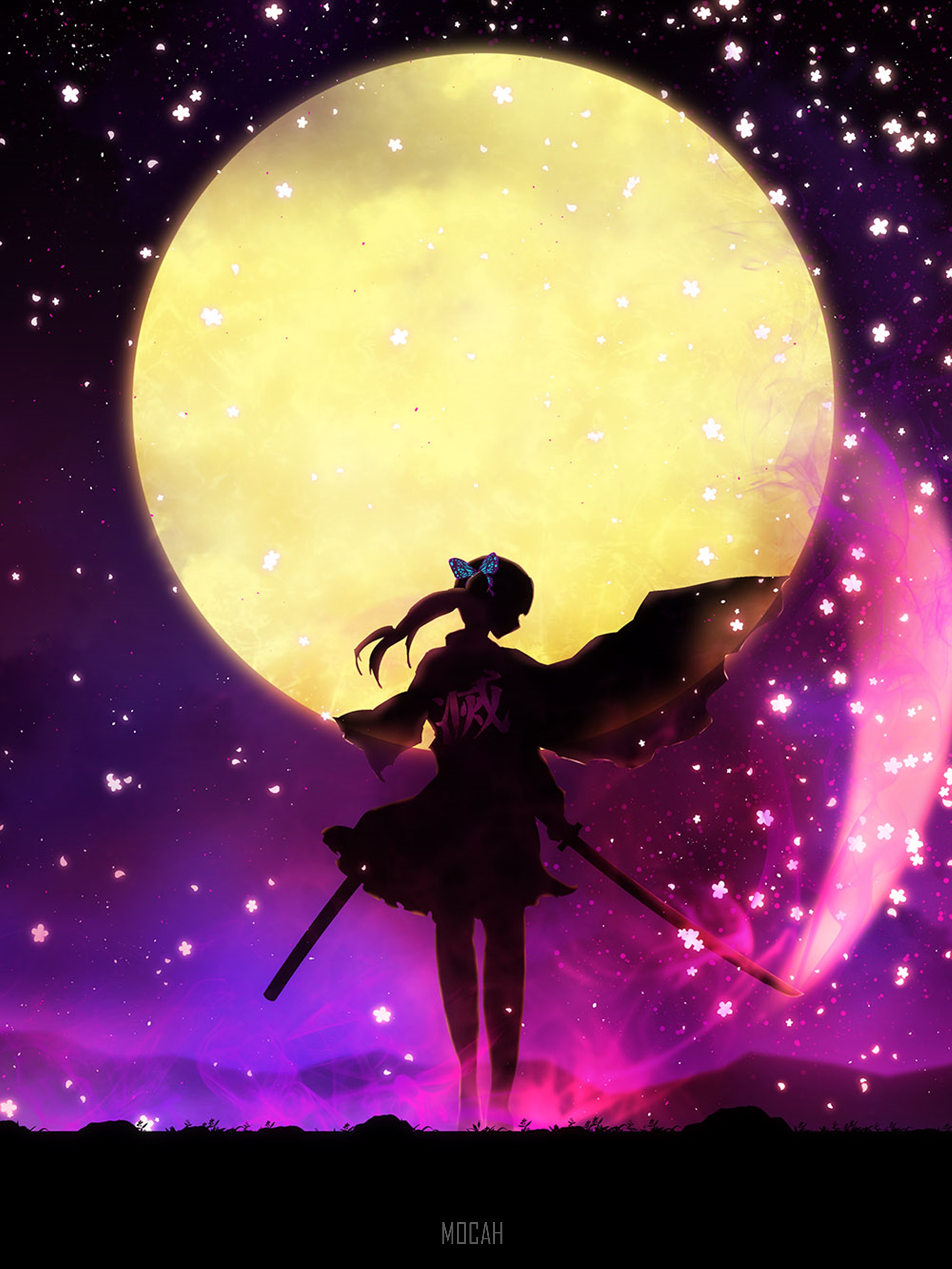 Demon Staring At Moon
 Wallpapers