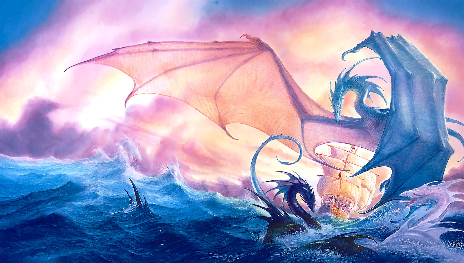 Dragon Destroying The Ship
 Wallpapers