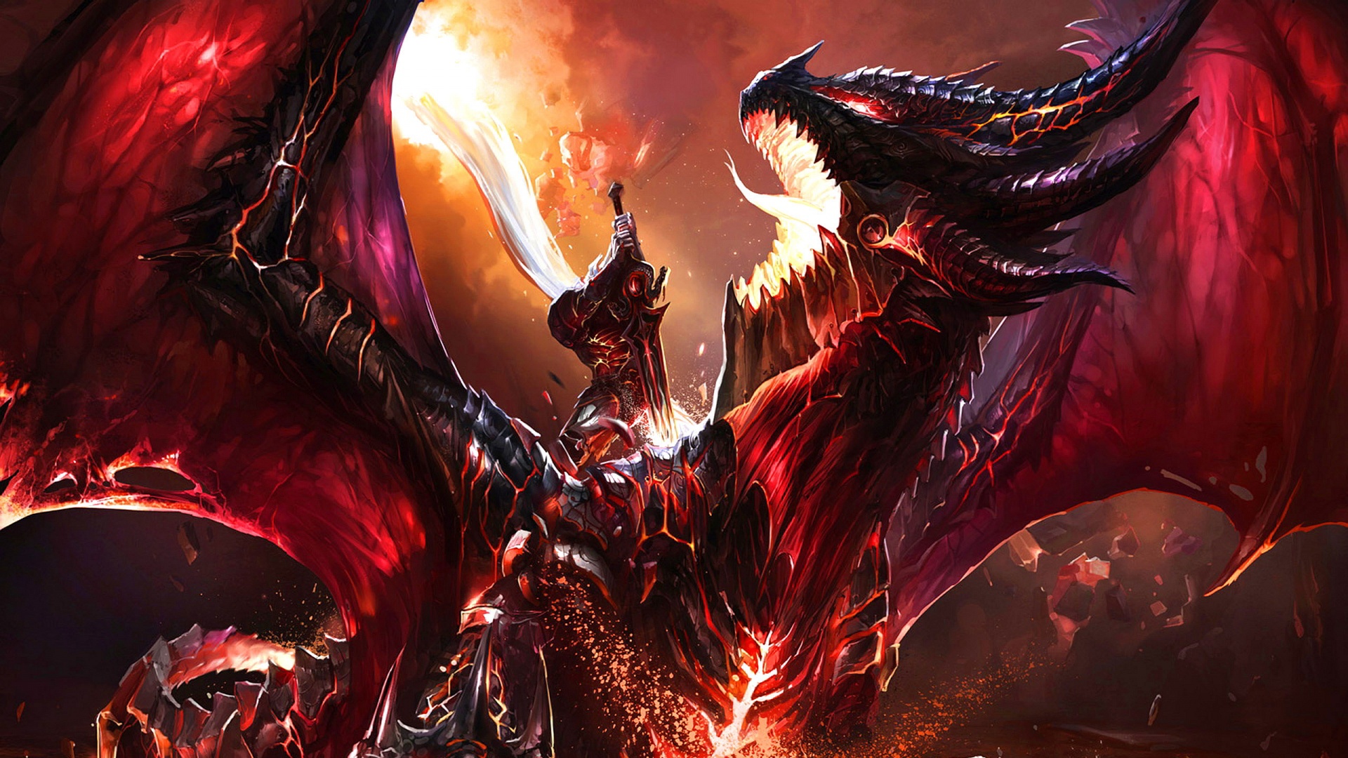 Dragon Fire In Battle
 Wallpapers