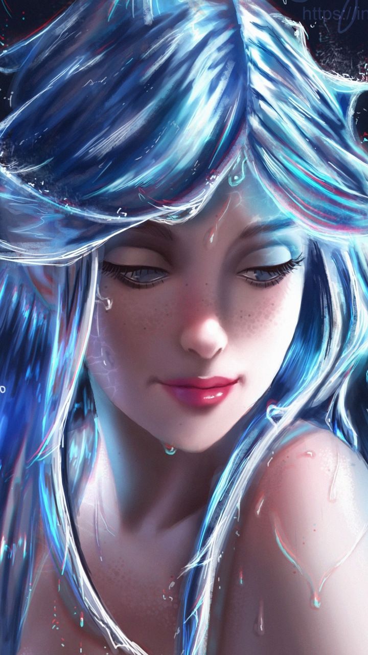 Fantasy Blue Girl
 Wallpapers