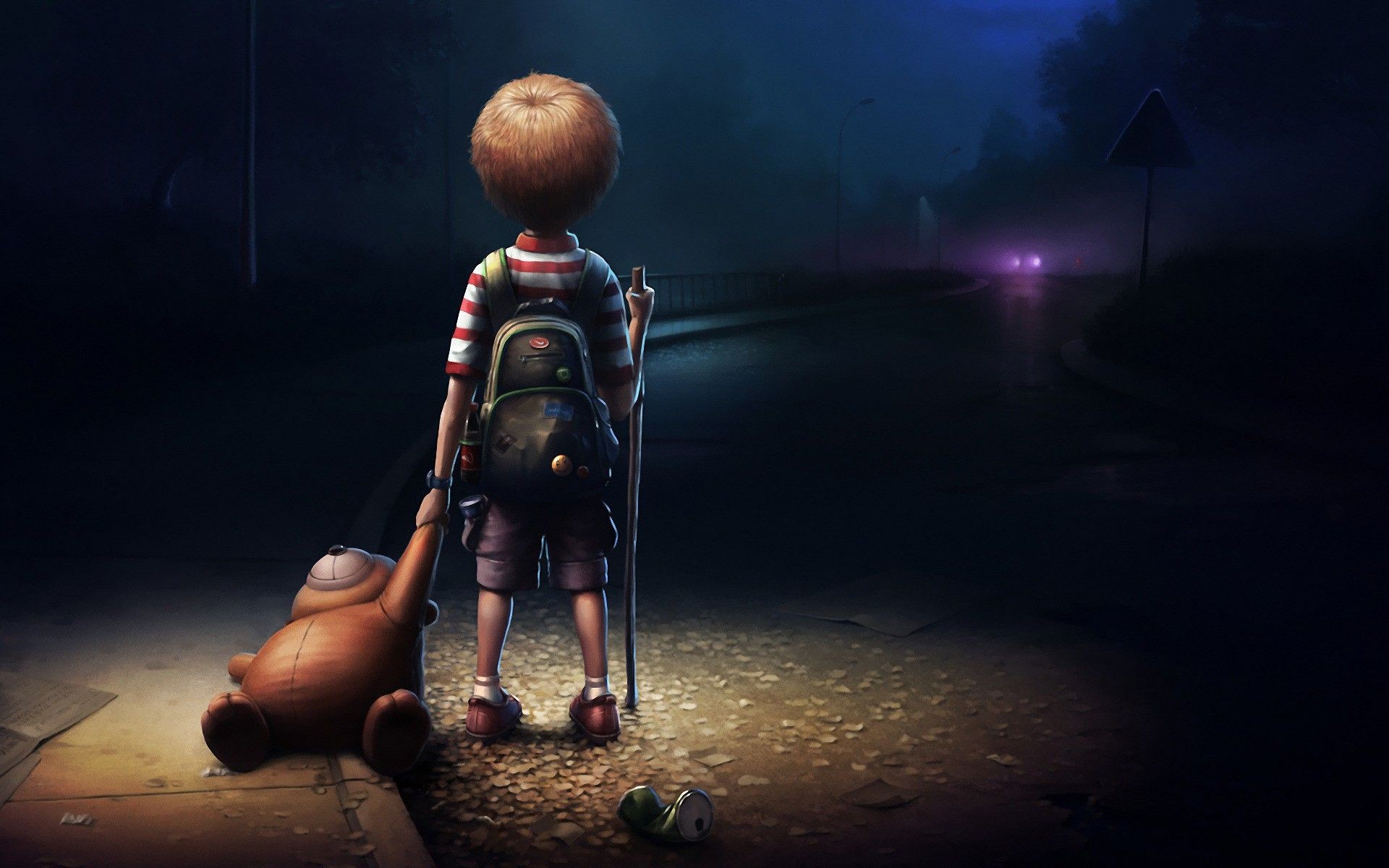 Fantasy Child Cool Alone Art
 Wallpapers