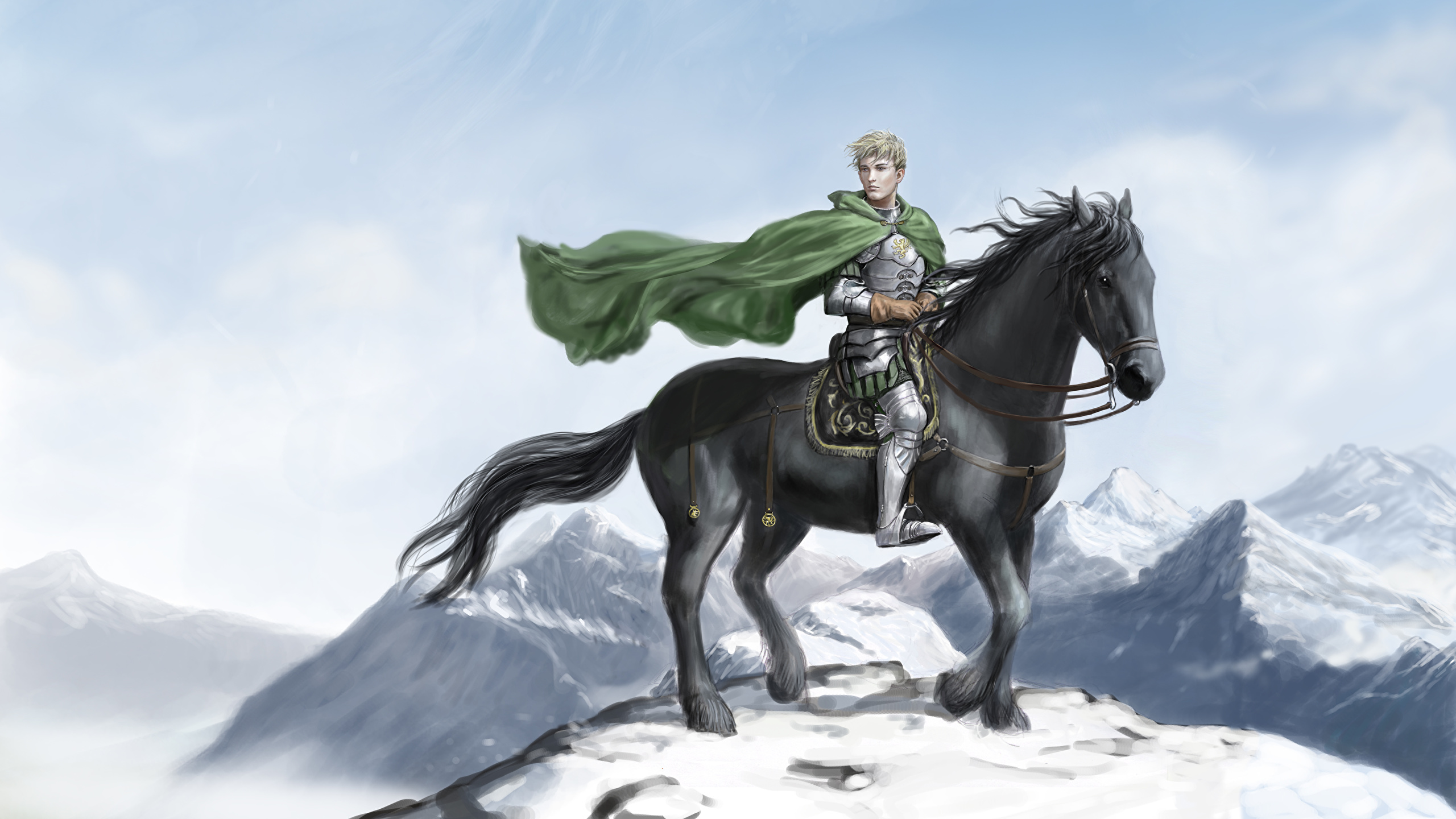 Fantasy Men Horse Riding
 Wallpapers