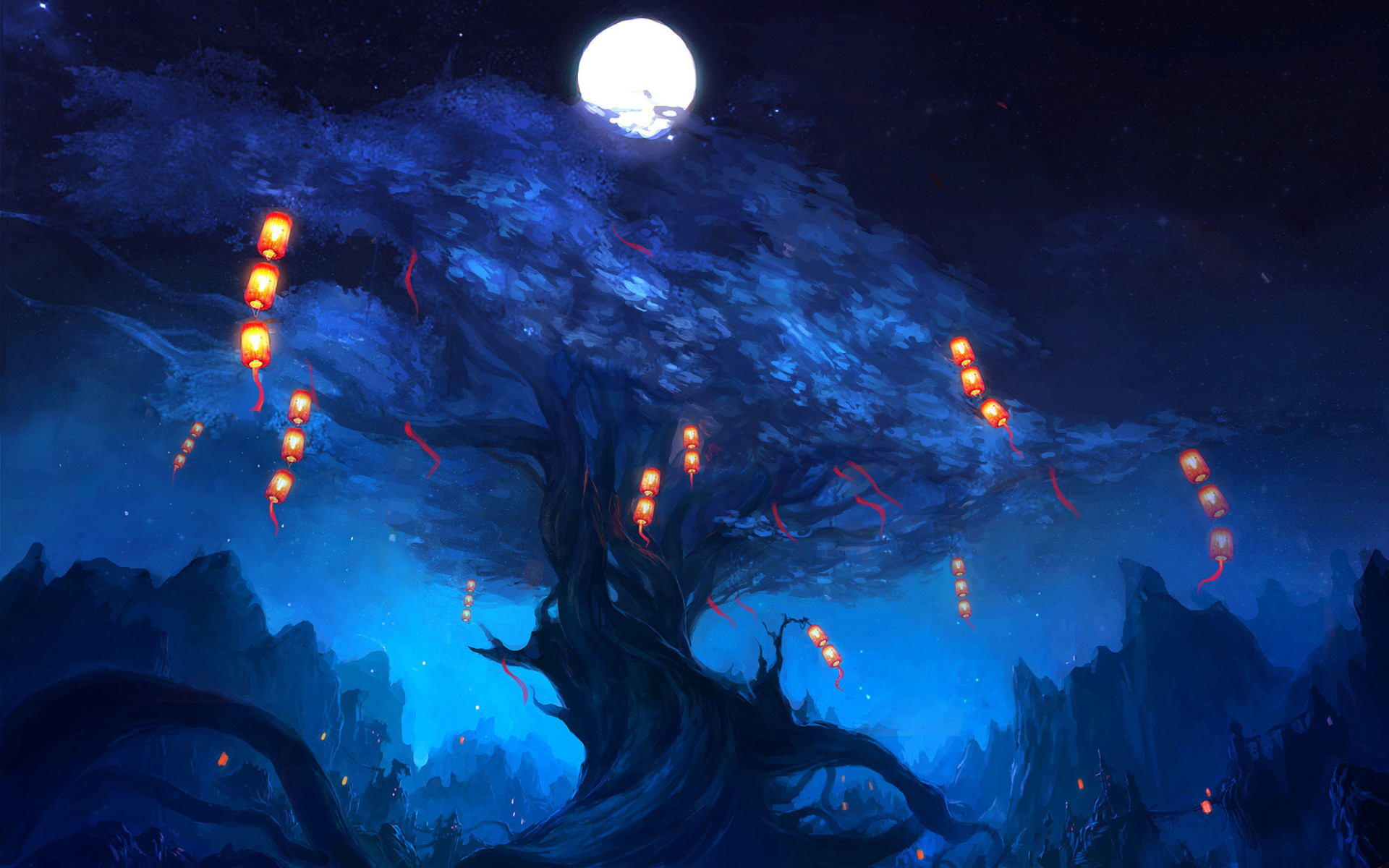 Fantasy Moon Landscape
 Wallpapers