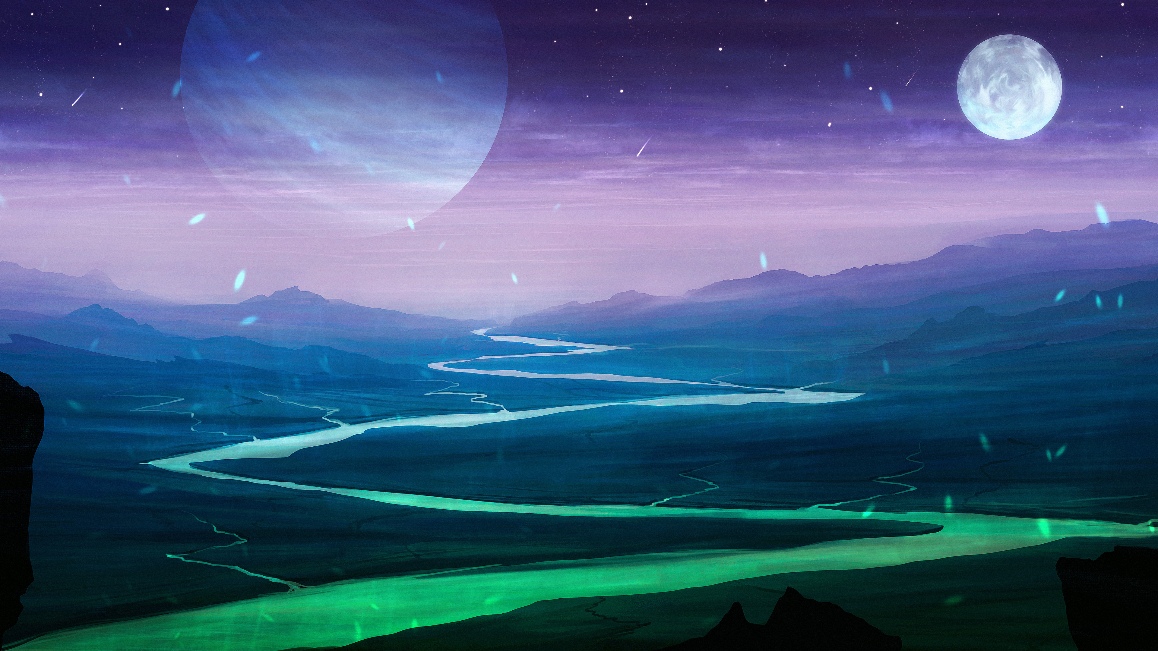 Fantasy Moon Landscape
 Wallpapers