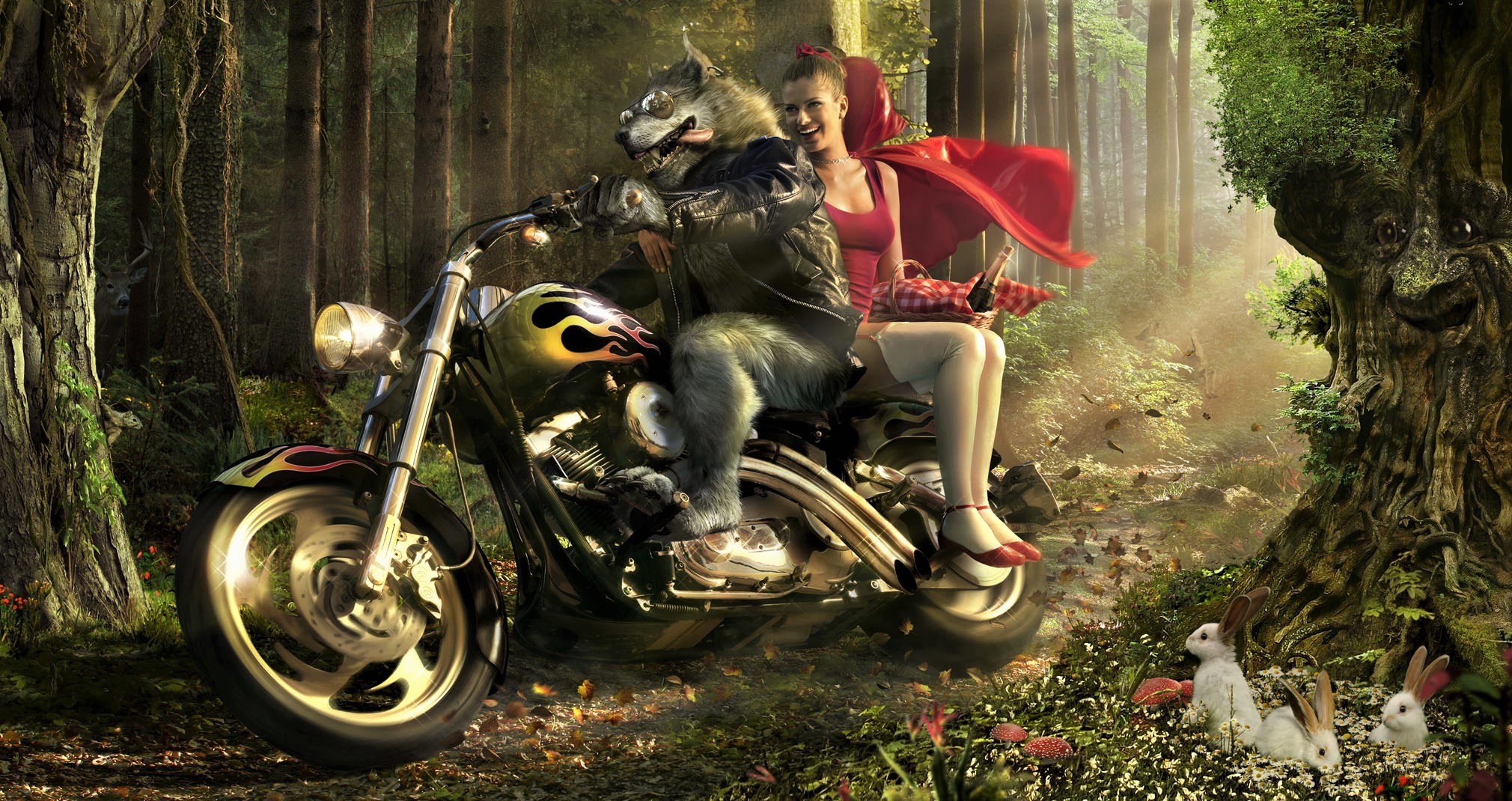 Fantasy Red Riding Hood Wallpapers