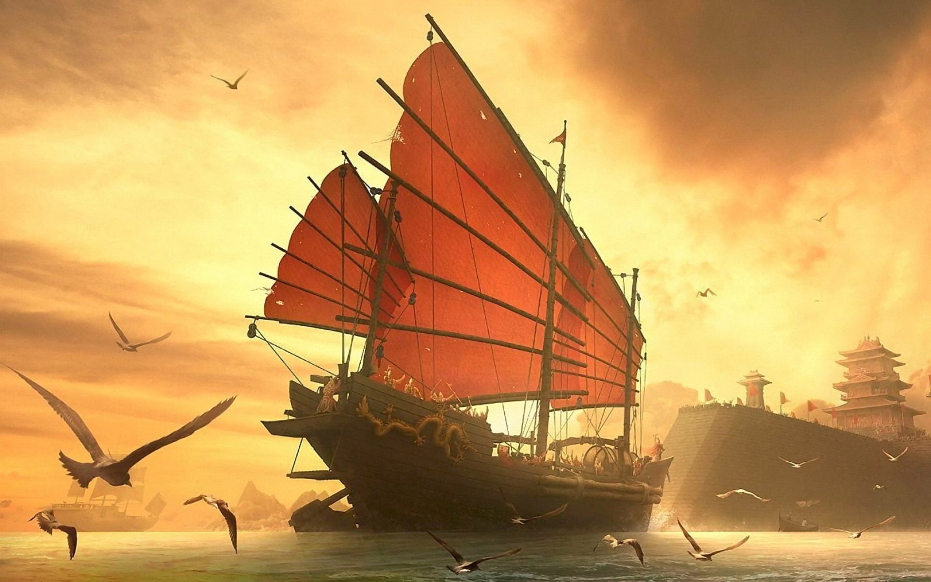 Fantasy Ship Wallpapers